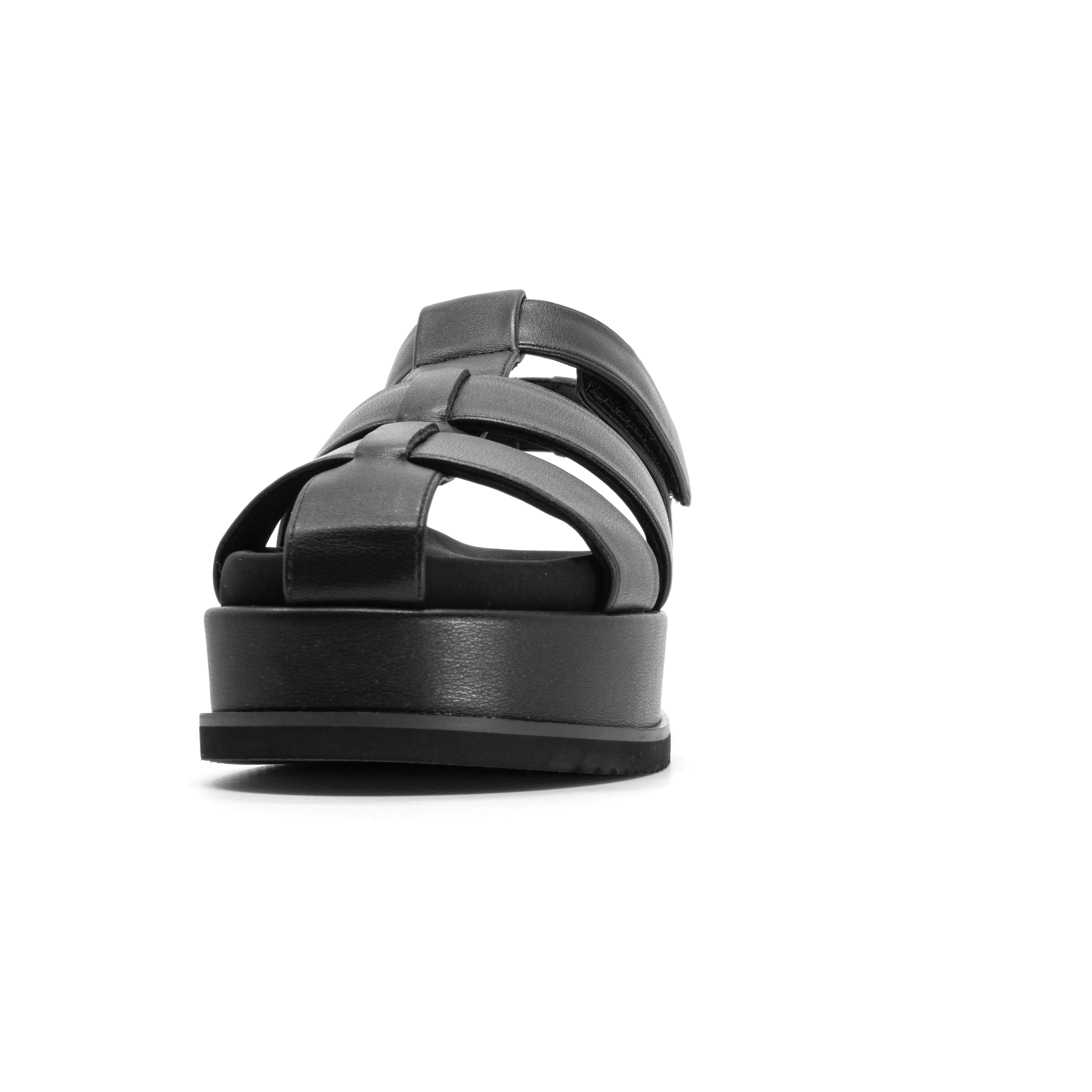 ROAM 90'S STACK PLATFORM BLACK VEGAN LEATHER