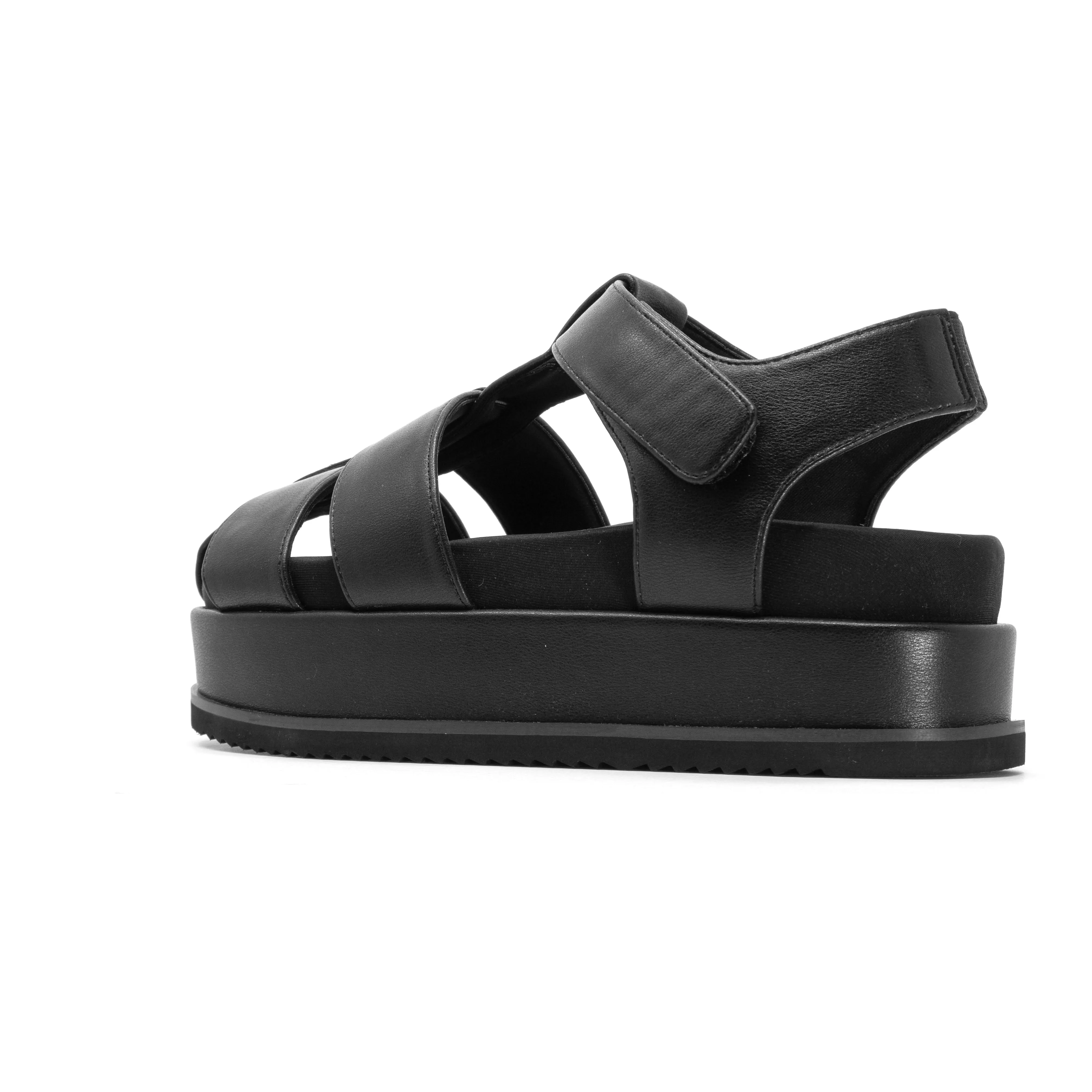 ROAM 90'S STACK PLATFORM BLACK VEGAN LEATHER