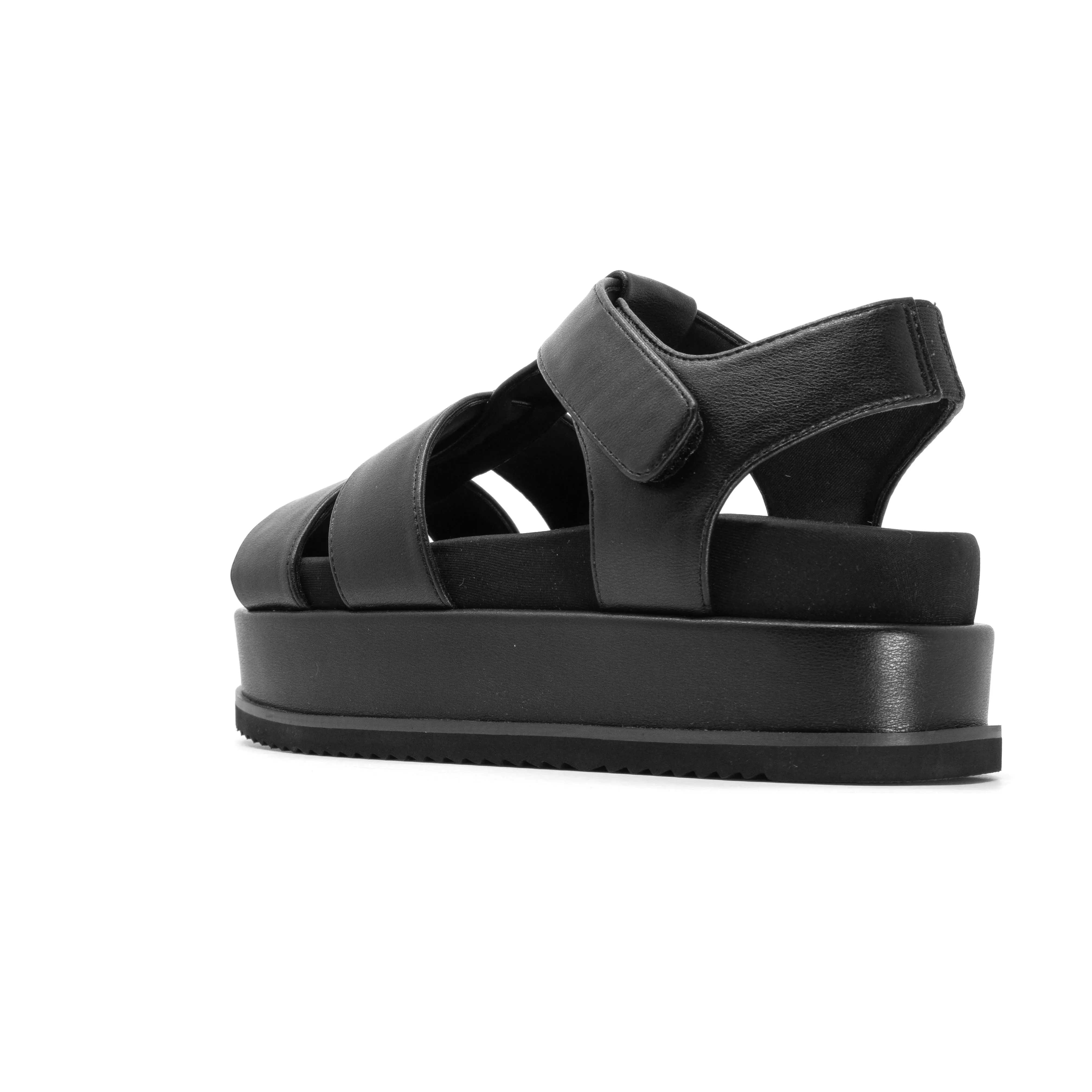 ROAM 90'S STACK PLATFORM BLACK VEGAN LEATHER