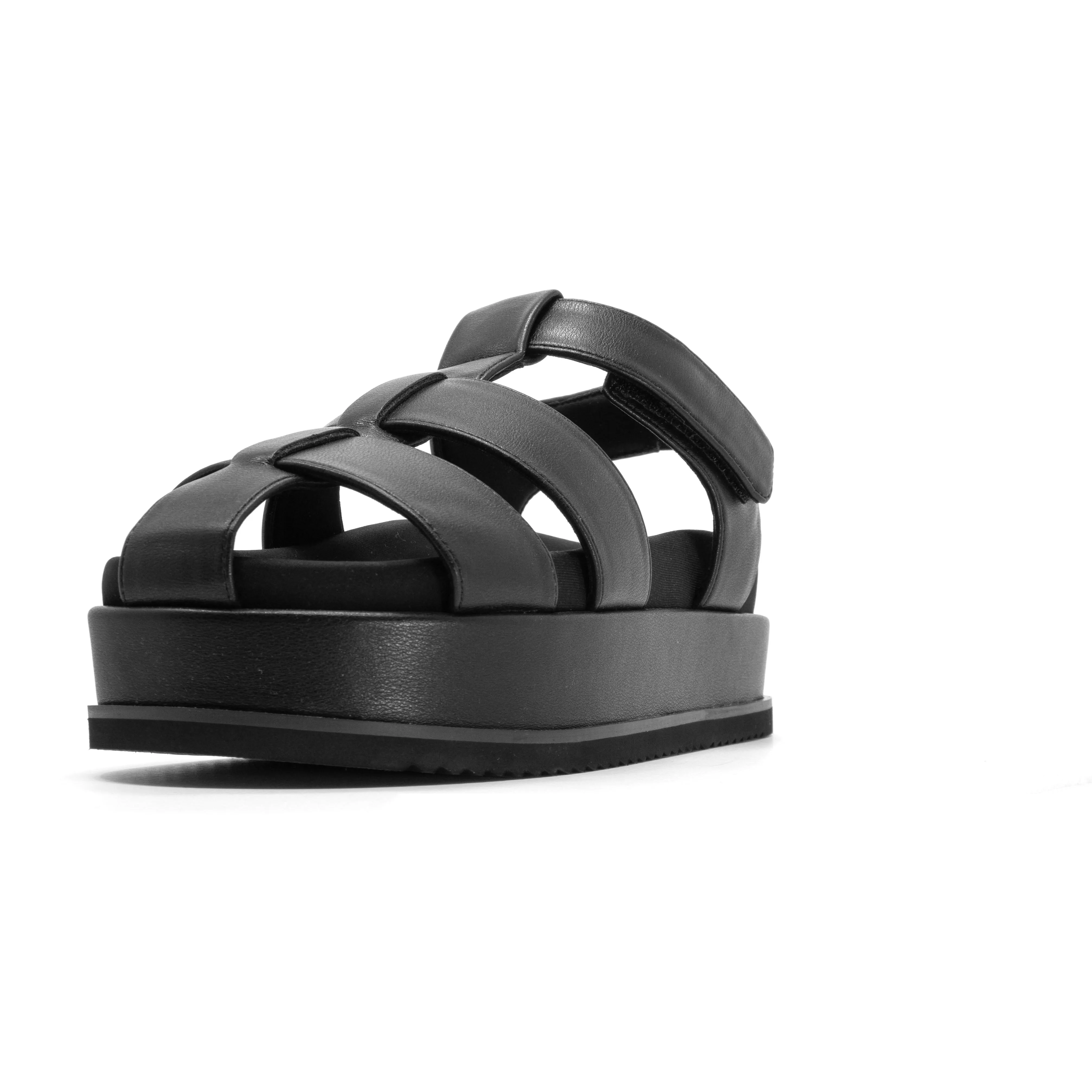 ROAM 90'S STACK PLATFORM BLACK VEGAN LEATHER
