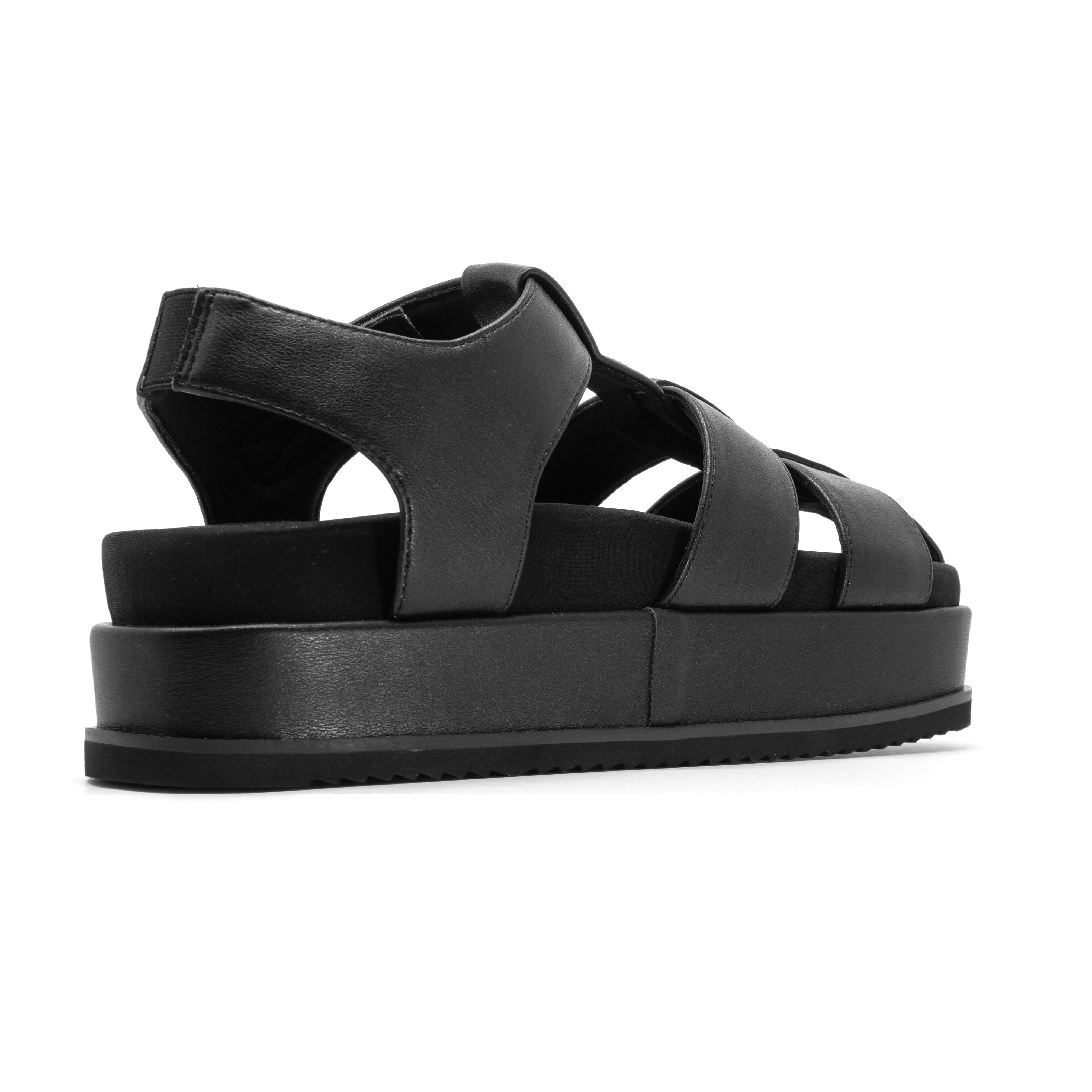 ROAM 90'S STACK PLATFORM BLACK VEGAN LEATHER