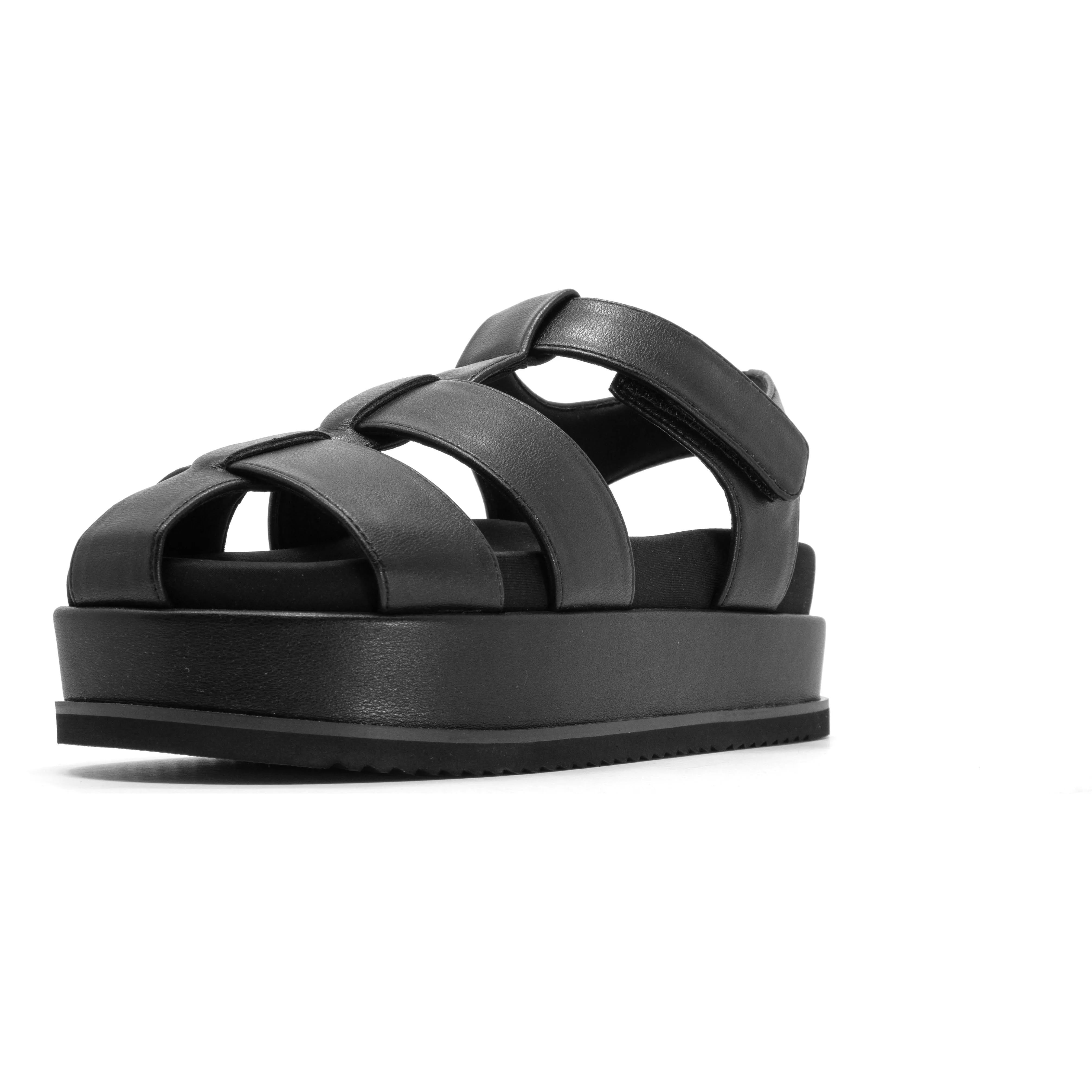 ROAM 90'S STACK PLATFORM BLACK VEGAN LEATHER