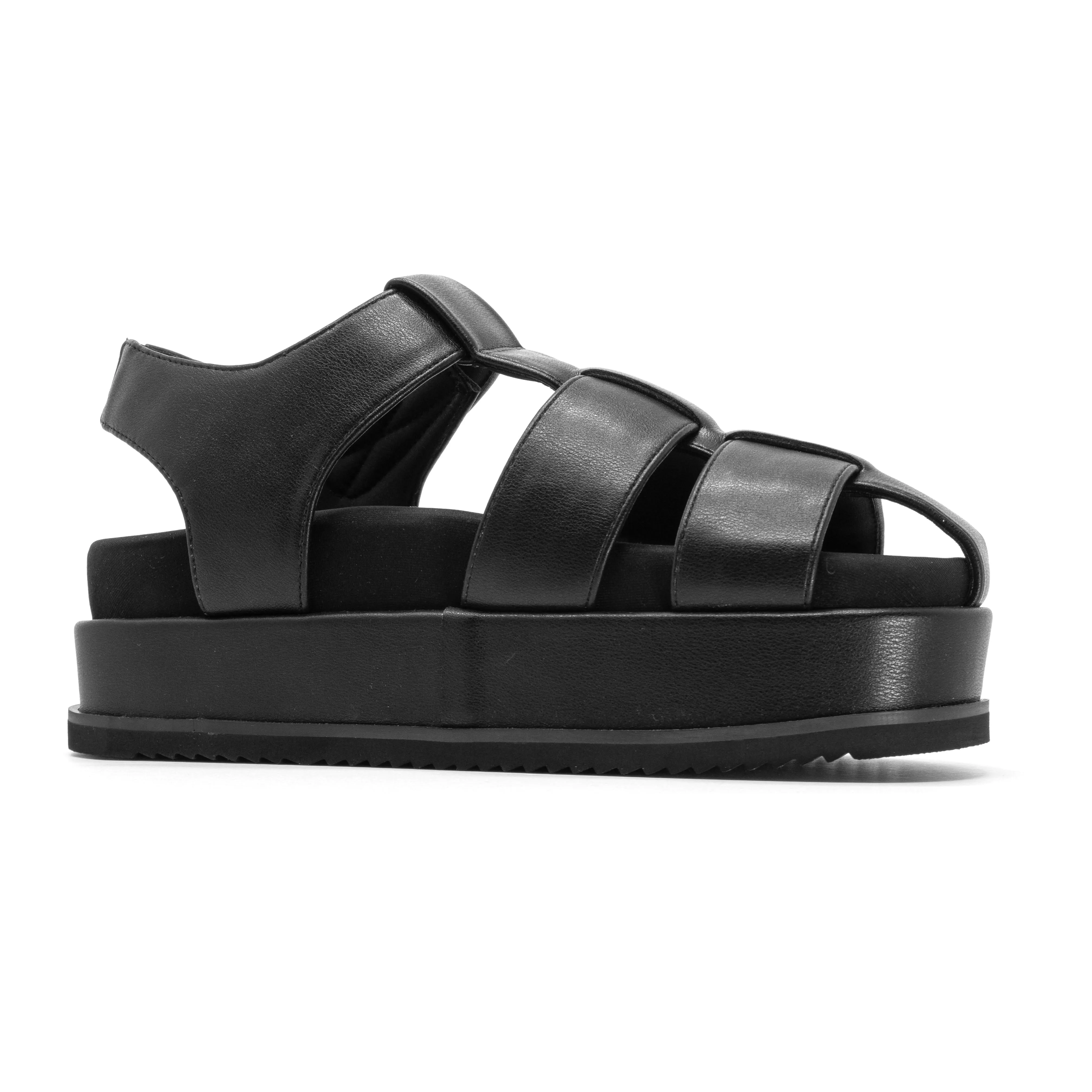 ROAM 90'S STACK PLATFORM BLACK VEGAN LEATHER