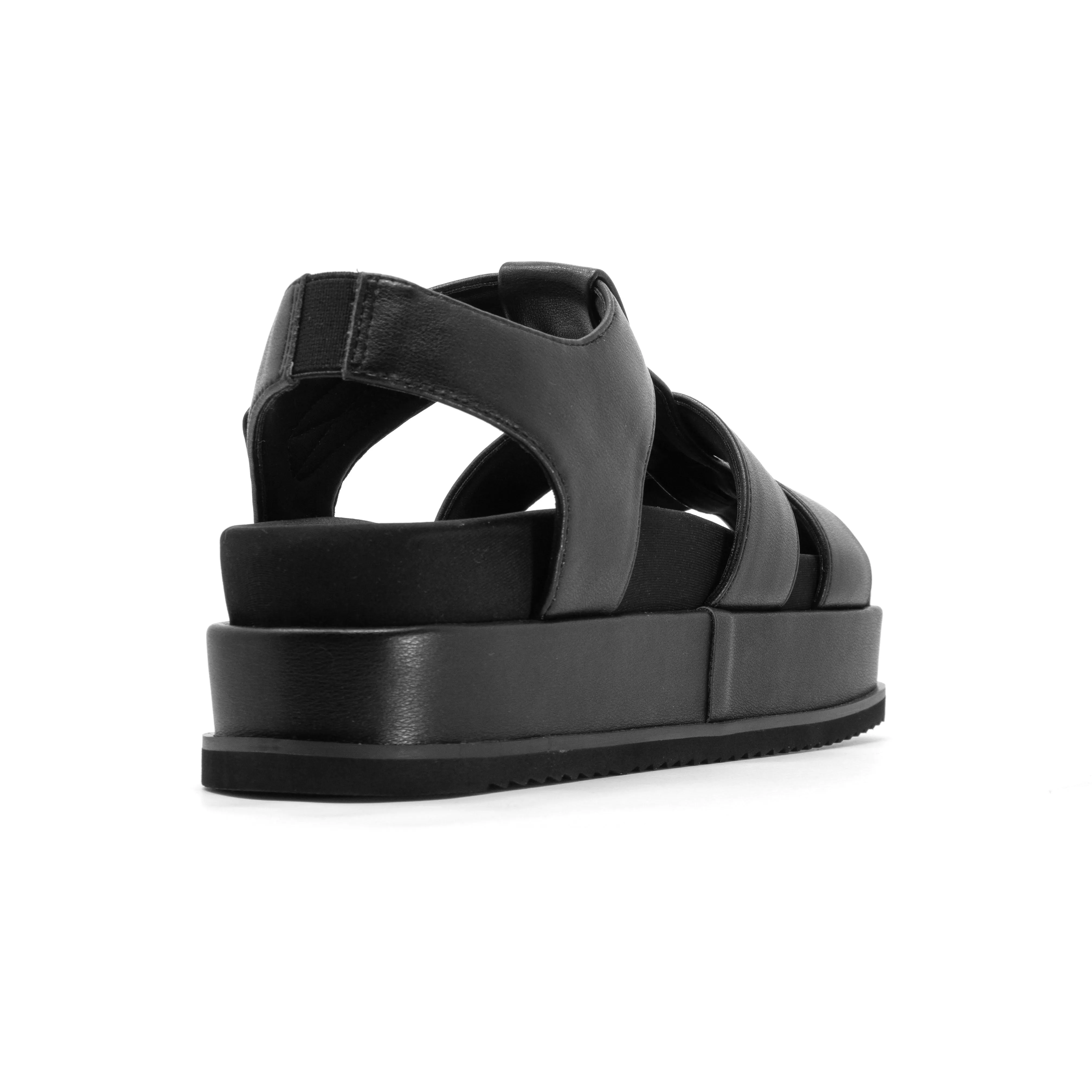 ROAM 90'S STACK PLATFORM BLACK VEGAN LEATHER