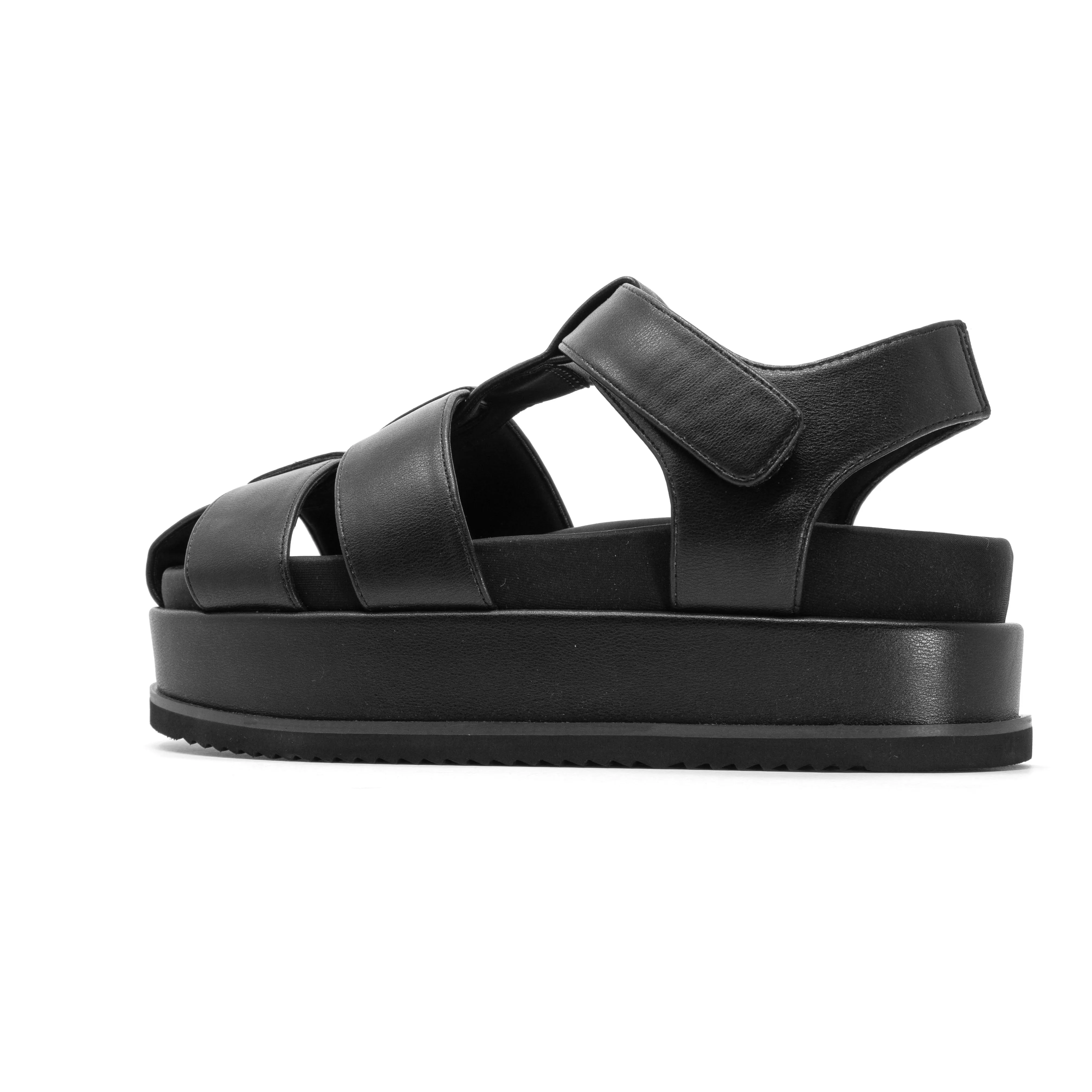 ROAM 90'S STACK PLATFORM BLACK VEGAN LEATHER