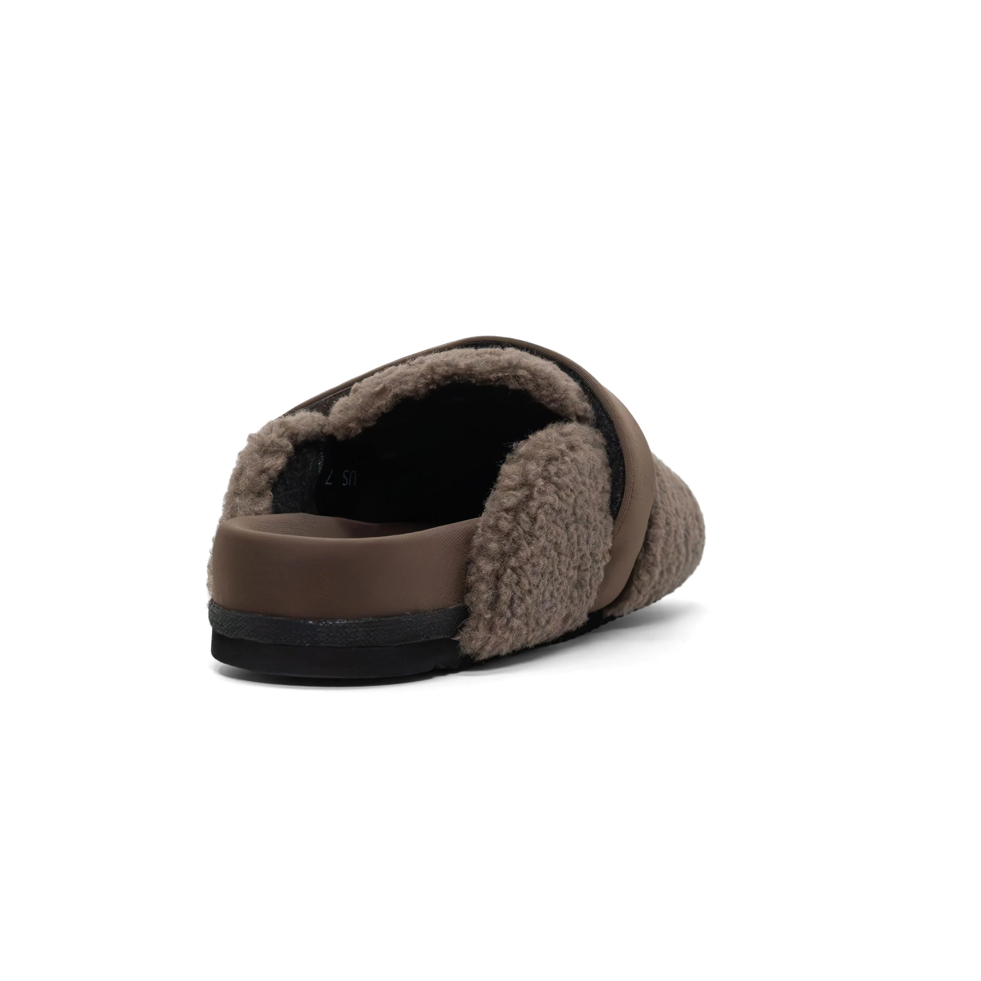 ROAM FUZZY LOAFER MULE TAUPE FAUX SHEARLING