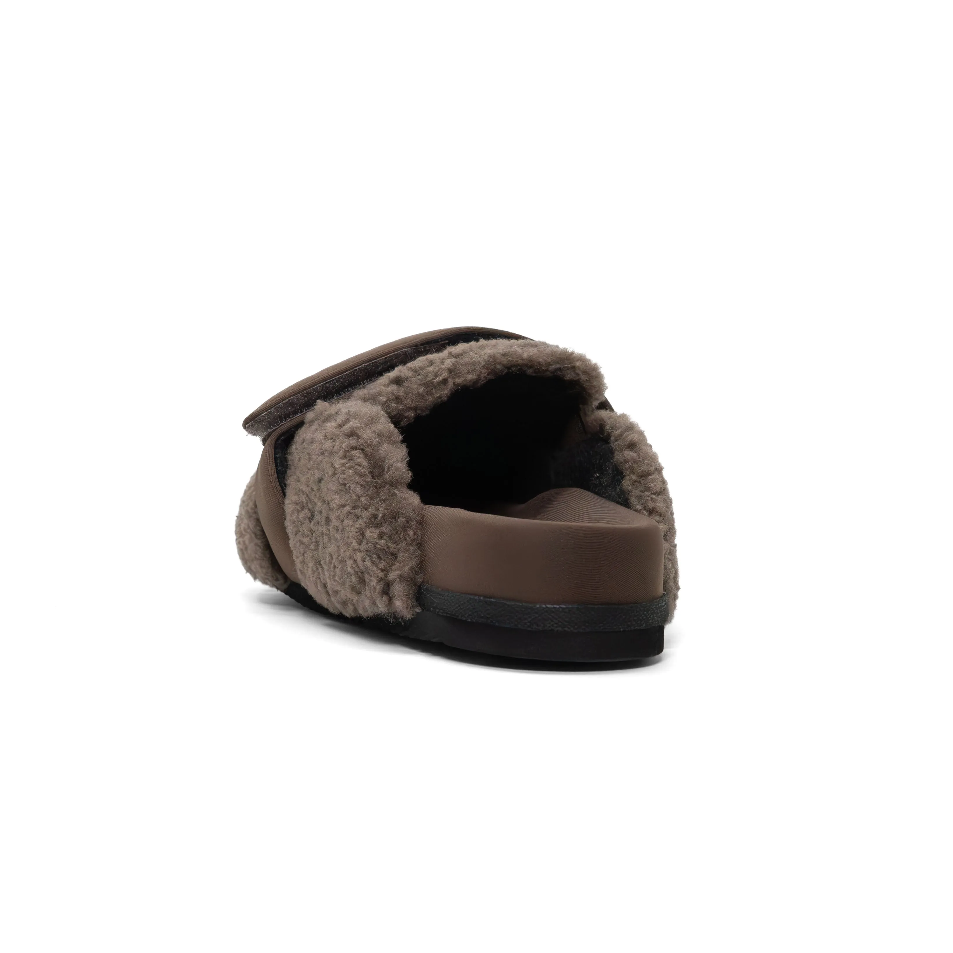 ROAM FUZZY LOAFER MULE TAUPE FAUX SHEARLING
