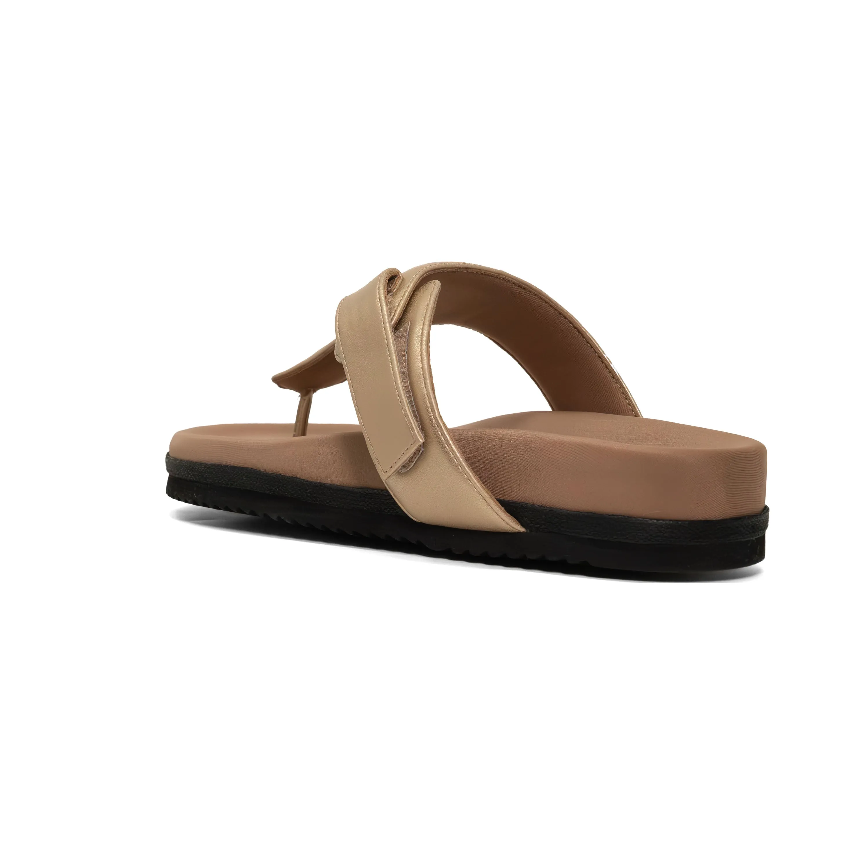 ROAM THE T SANDAL GOLD VEGAN LEATHER