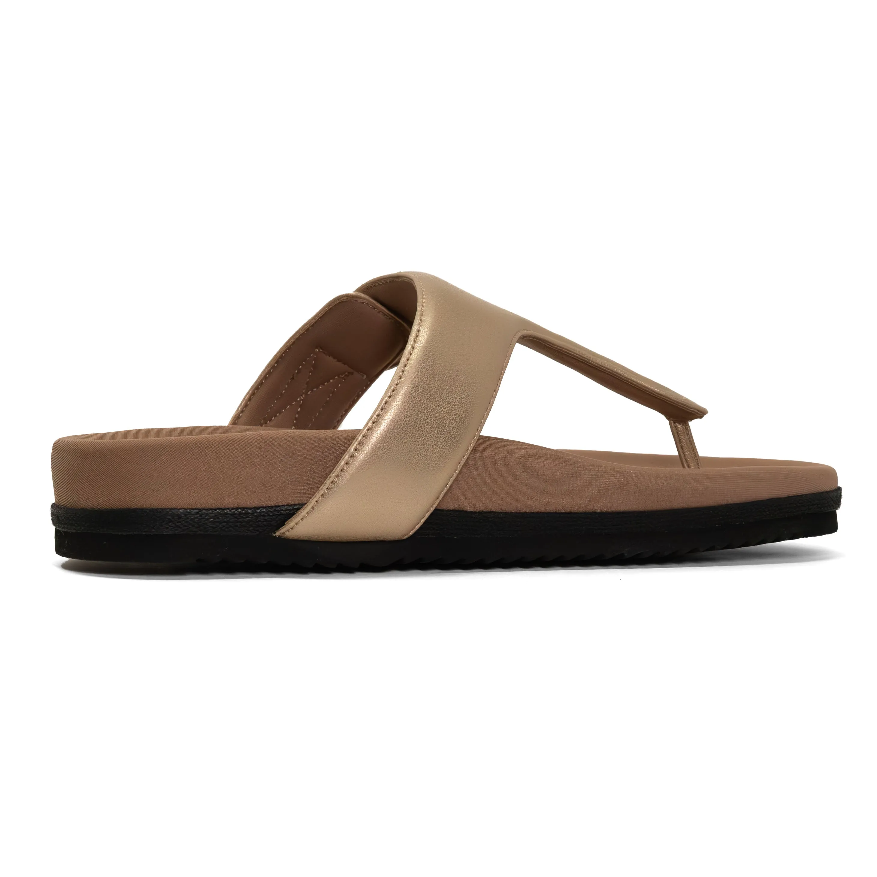 ROAM THE T SANDAL GOLD VEGAN LEATHER