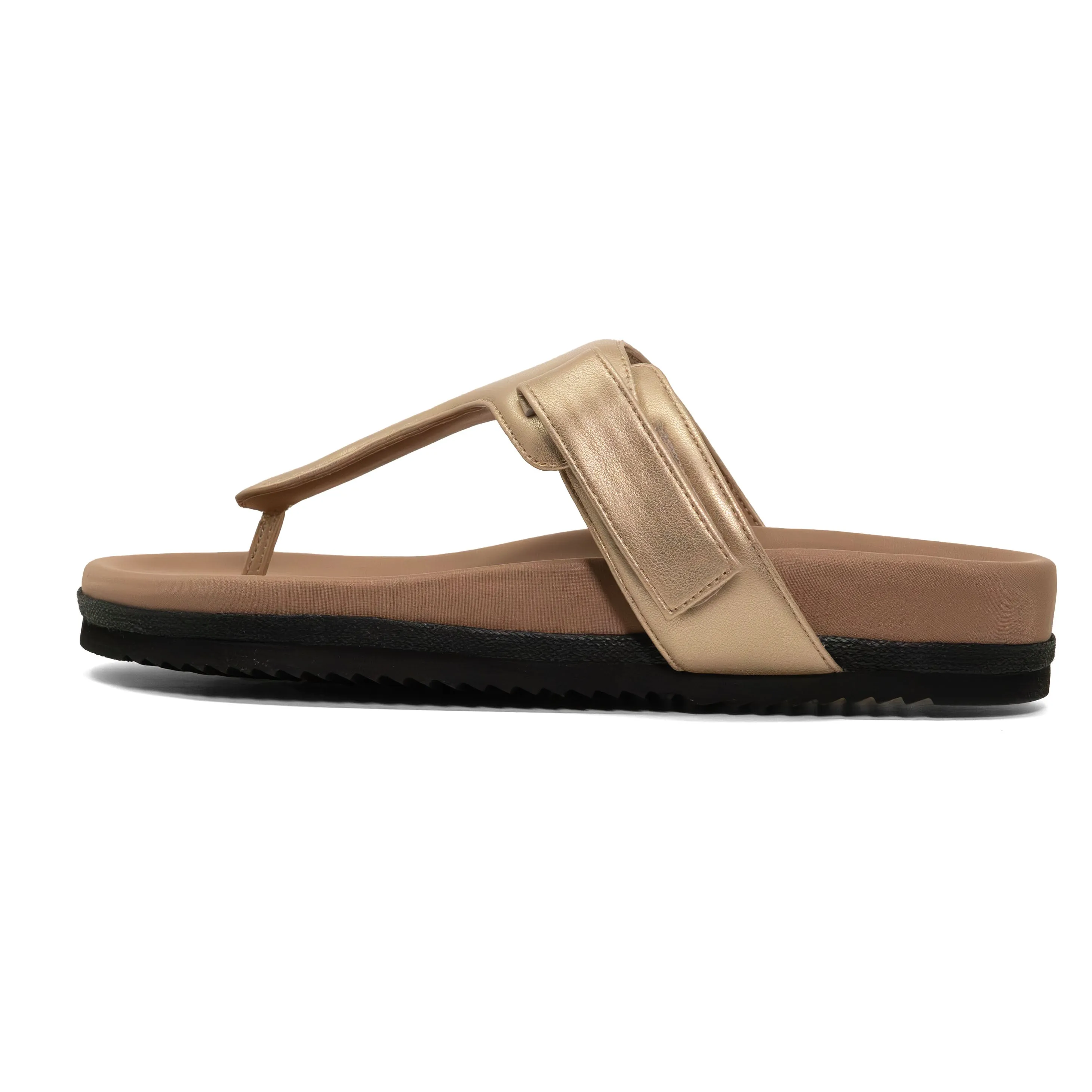 ROAM THE T SANDAL GOLD VEGAN LEATHER