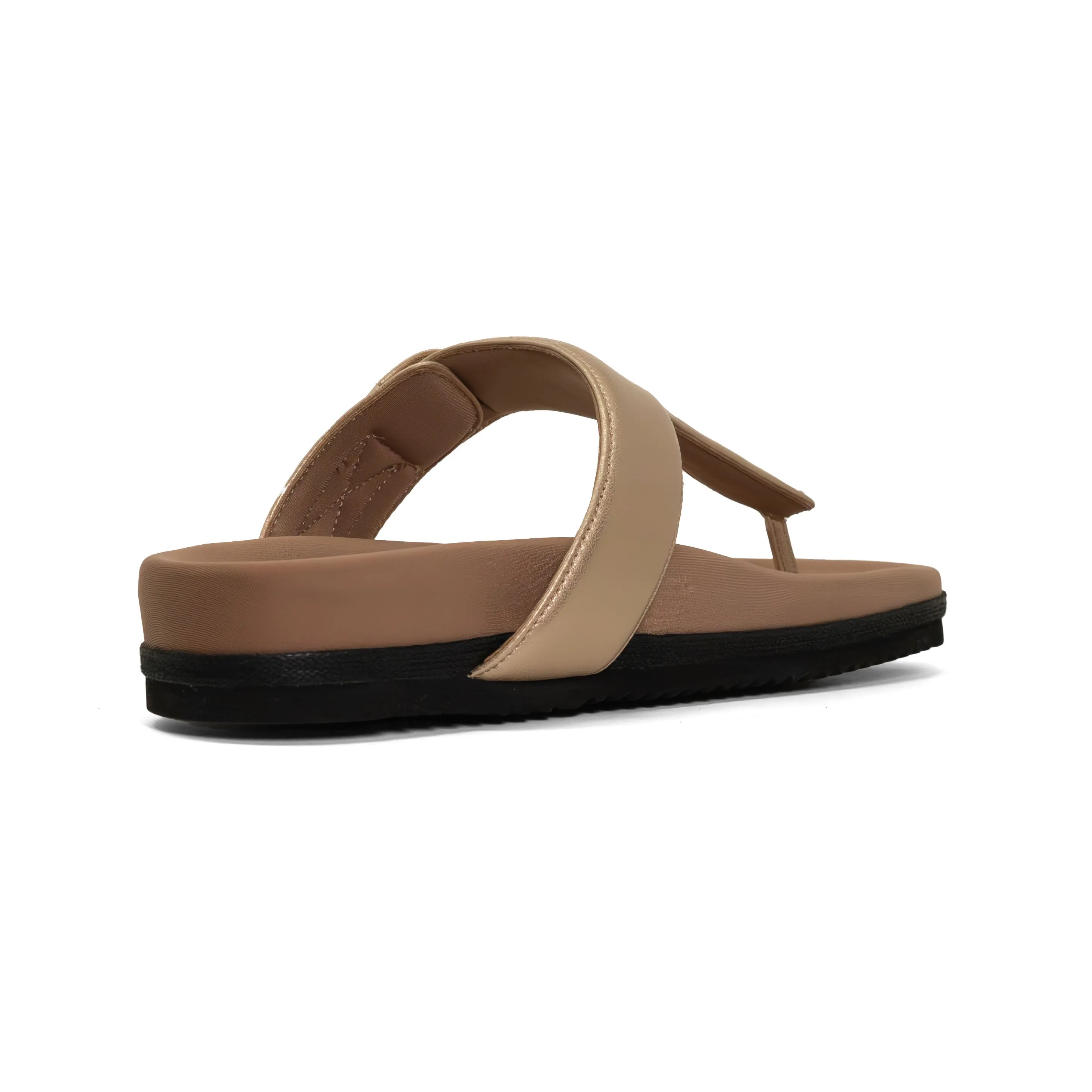 ROAM THE T SANDAL GOLD VEGAN LEATHER