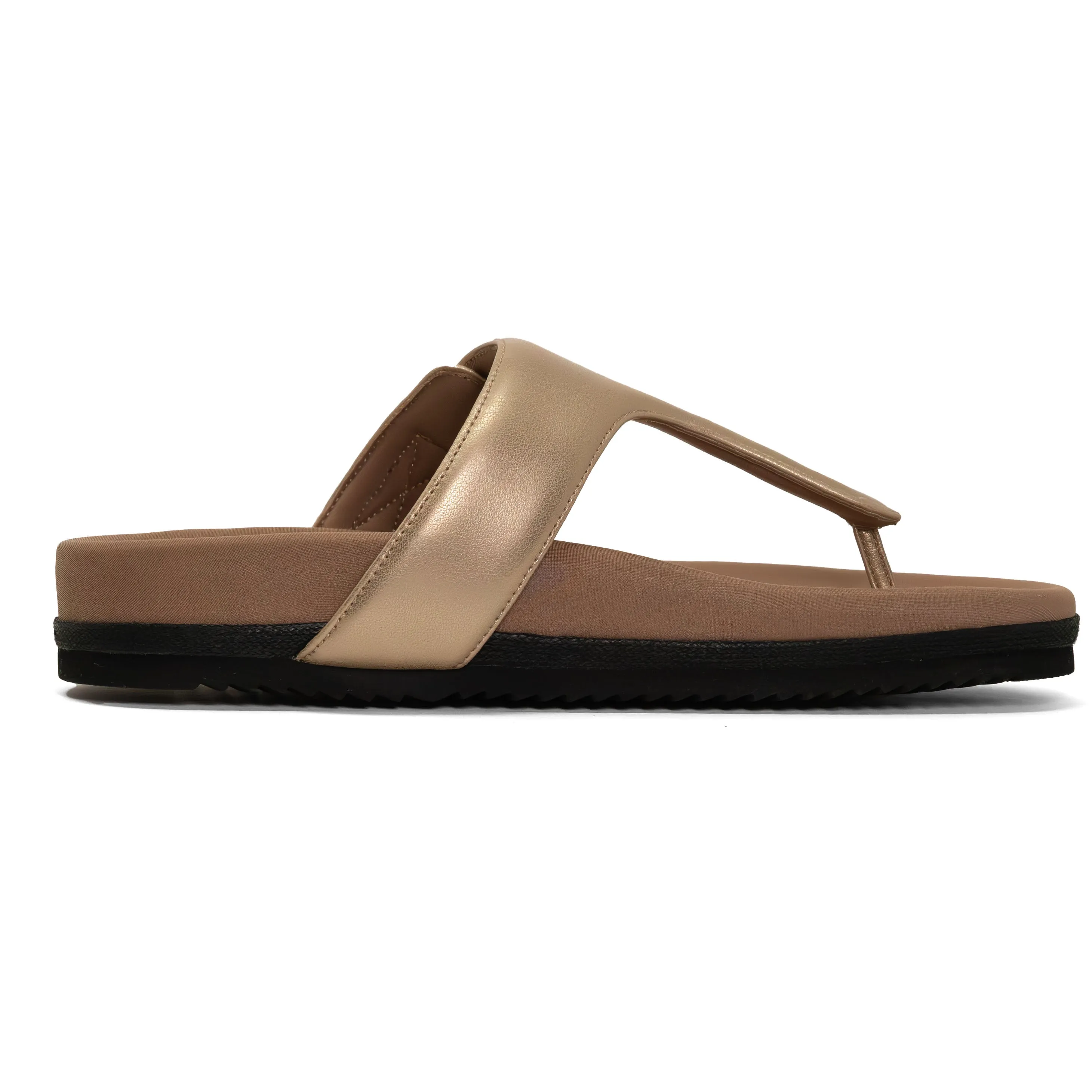 ROAM THE T SANDAL GOLD VEGAN LEATHER