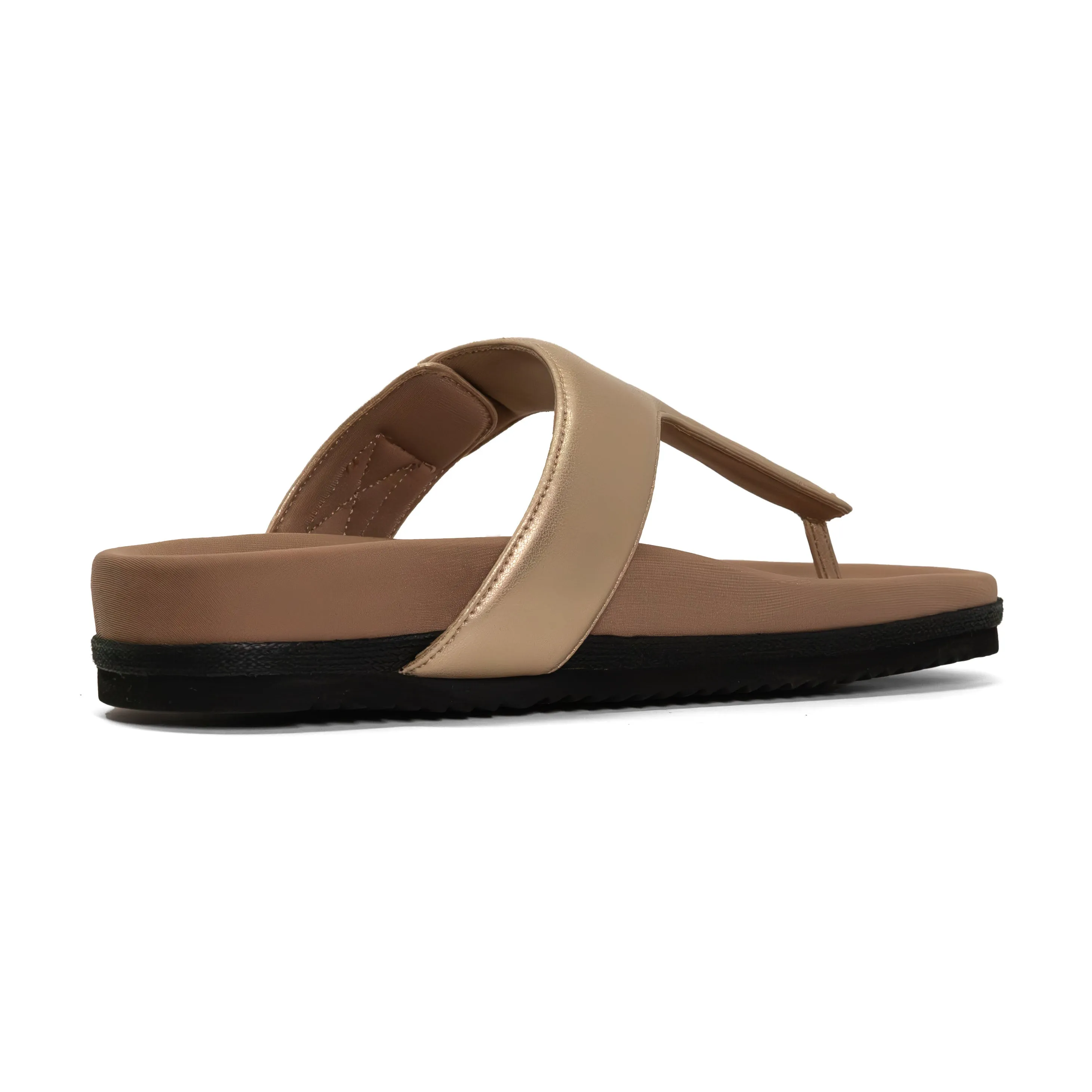 ROAM THE T SANDAL GOLD VEGAN LEATHER