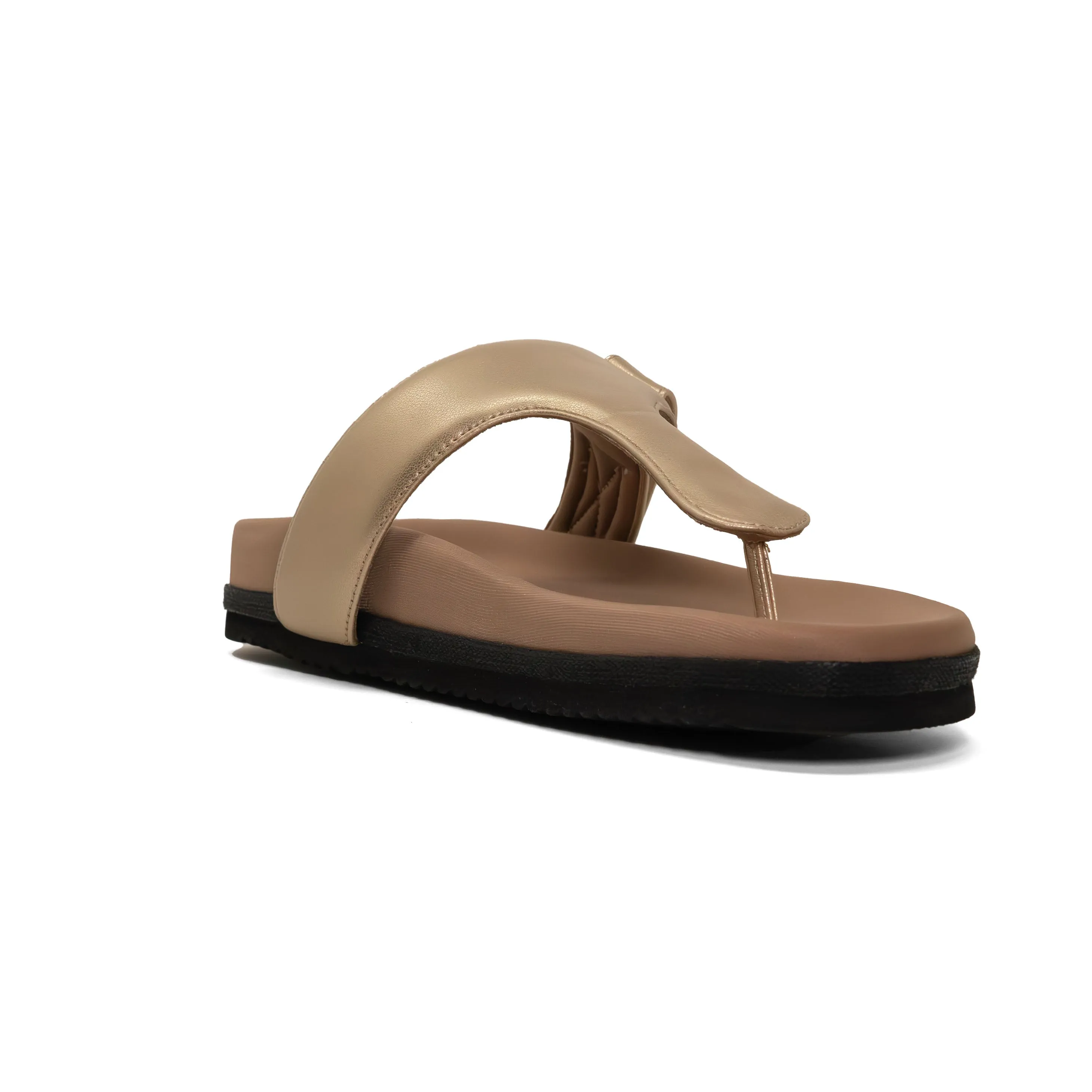 ROAM THE T SANDAL GOLD VEGAN LEATHER