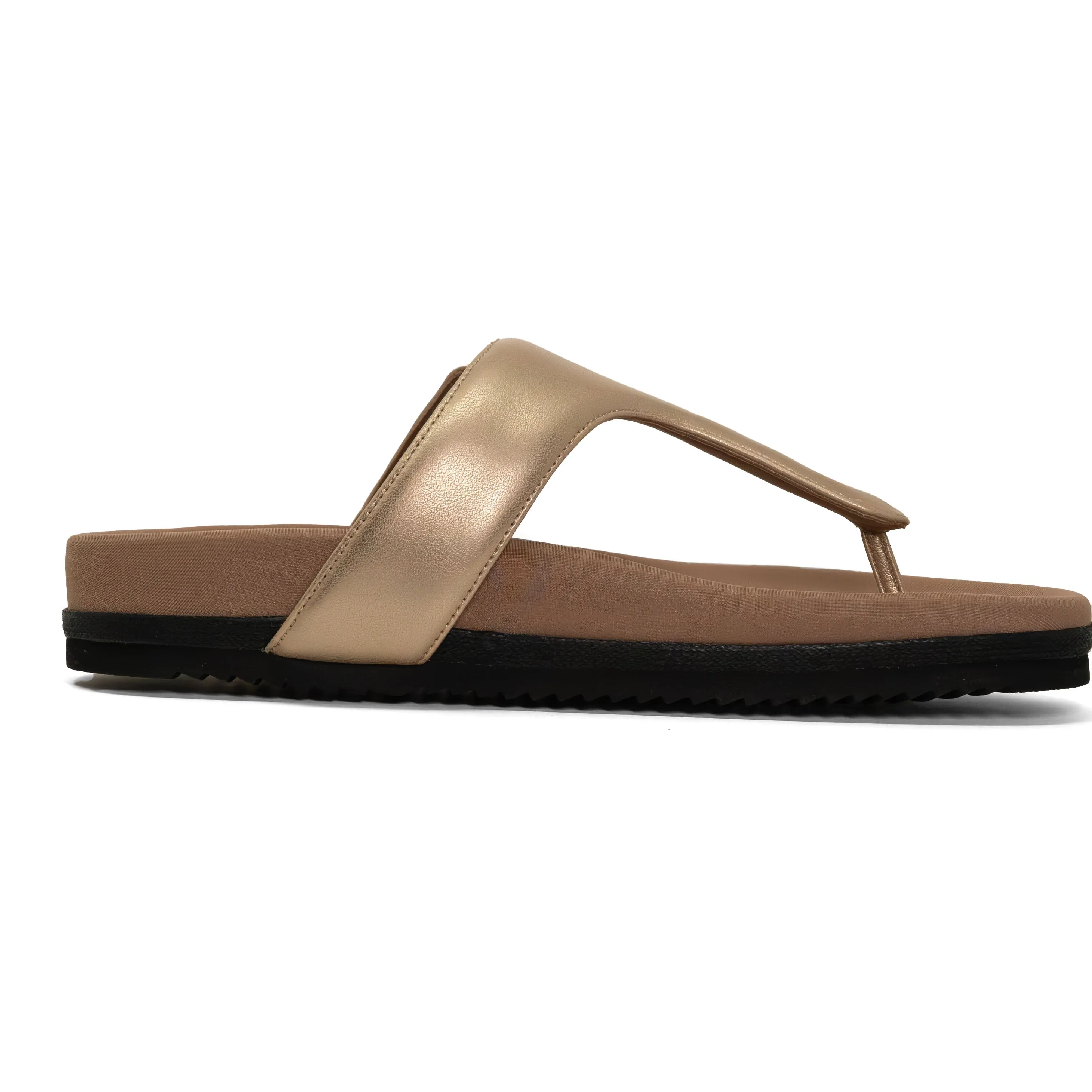 ROAM THE T SANDAL GOLD VEGAN LEATHER