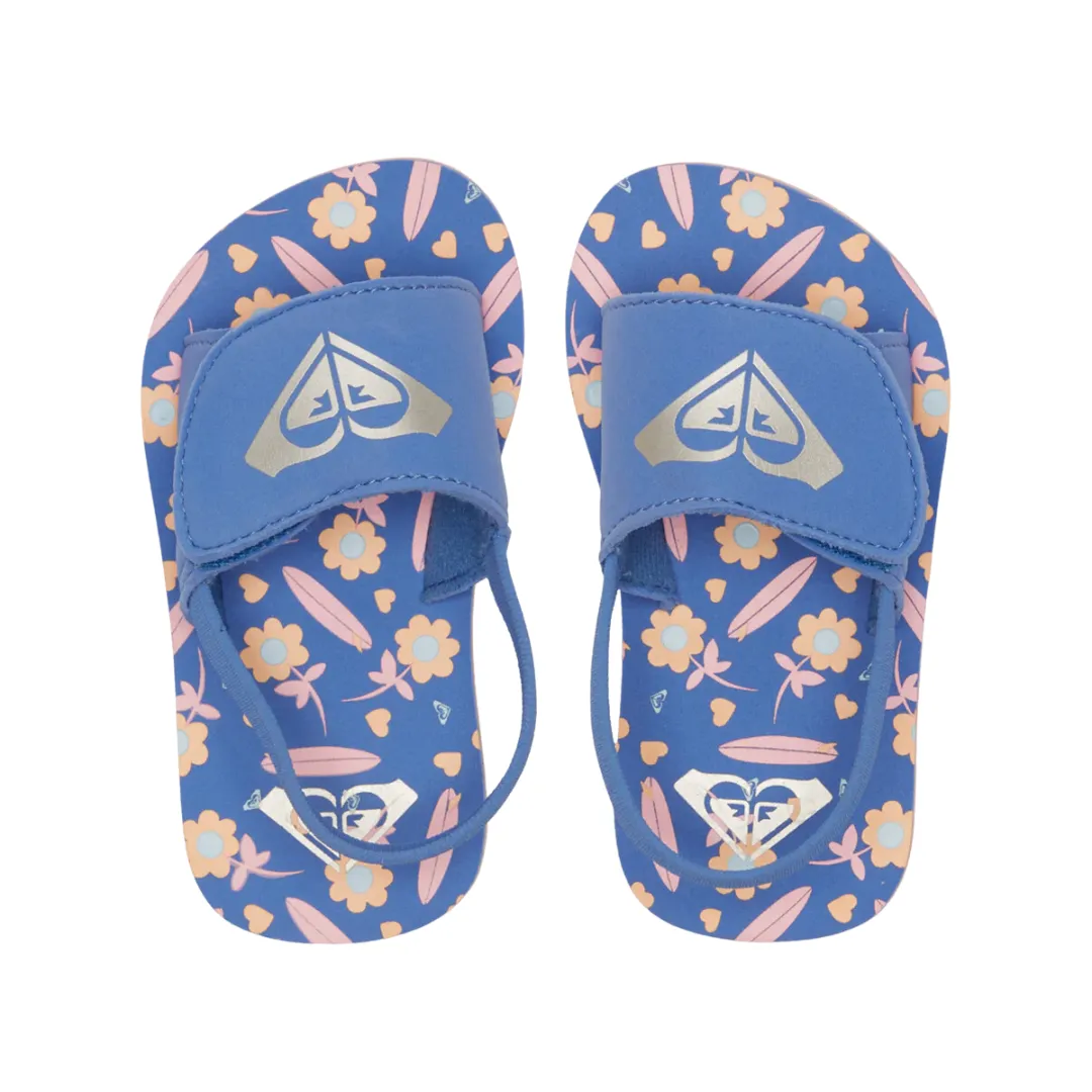 Roxy Teenie Finn Toddler Sandals - Crazy Pink/Blue Radiance