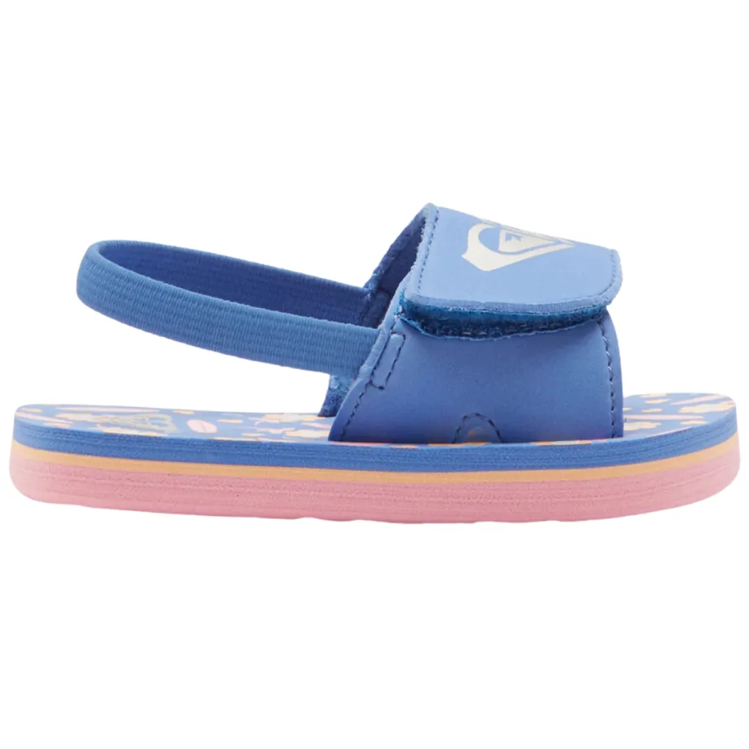 Roxy Teenie Finn Toddler Sandals - Crazy Pink/Blue Radiance