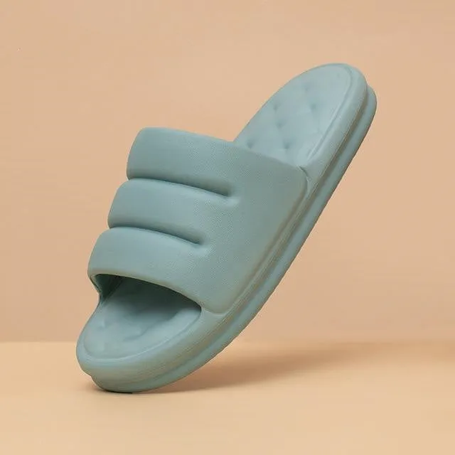 RXFSP Mute EVA Sofa Slides Women Thick Sole Soft Indoor Slippers