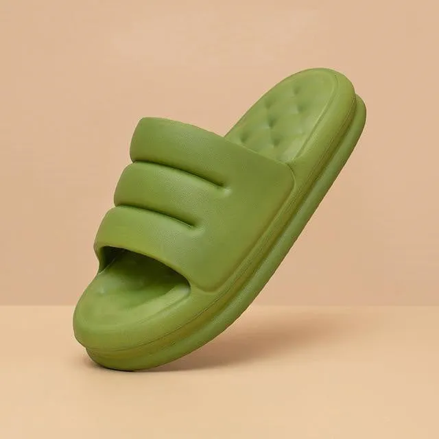 RXFSP Mute EVA Sofa Slides Women Thick Sole Soft Indoor Slippers