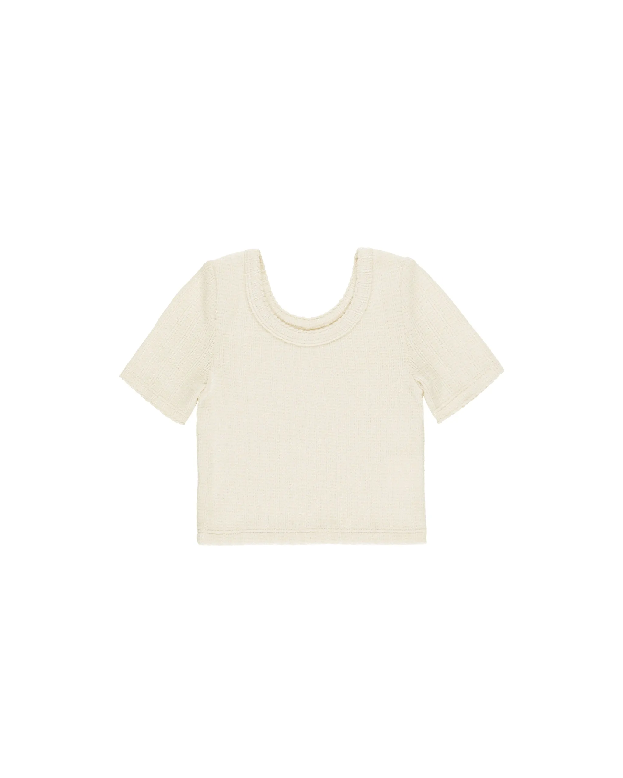 RYLEE   CRU Scallop Tee || Natural