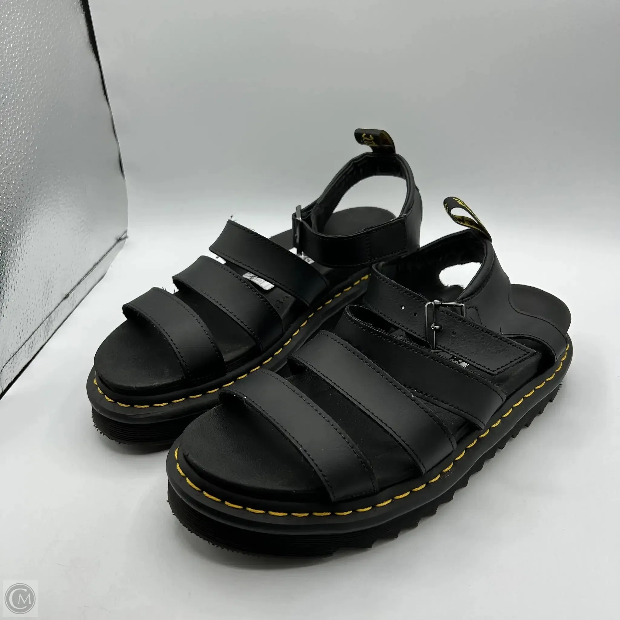Sandals Flats By Dr Martens In Black, Size: 10