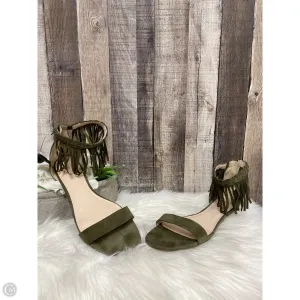 Sandals Flats By Nine West In Green, Size: 11