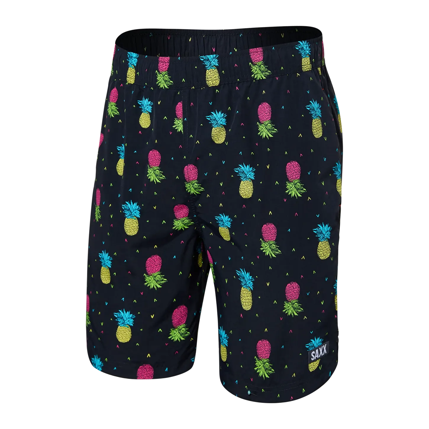 Saxx Mens Go Coastal Classic Volley 7" Swim Short - Pineapple Flip