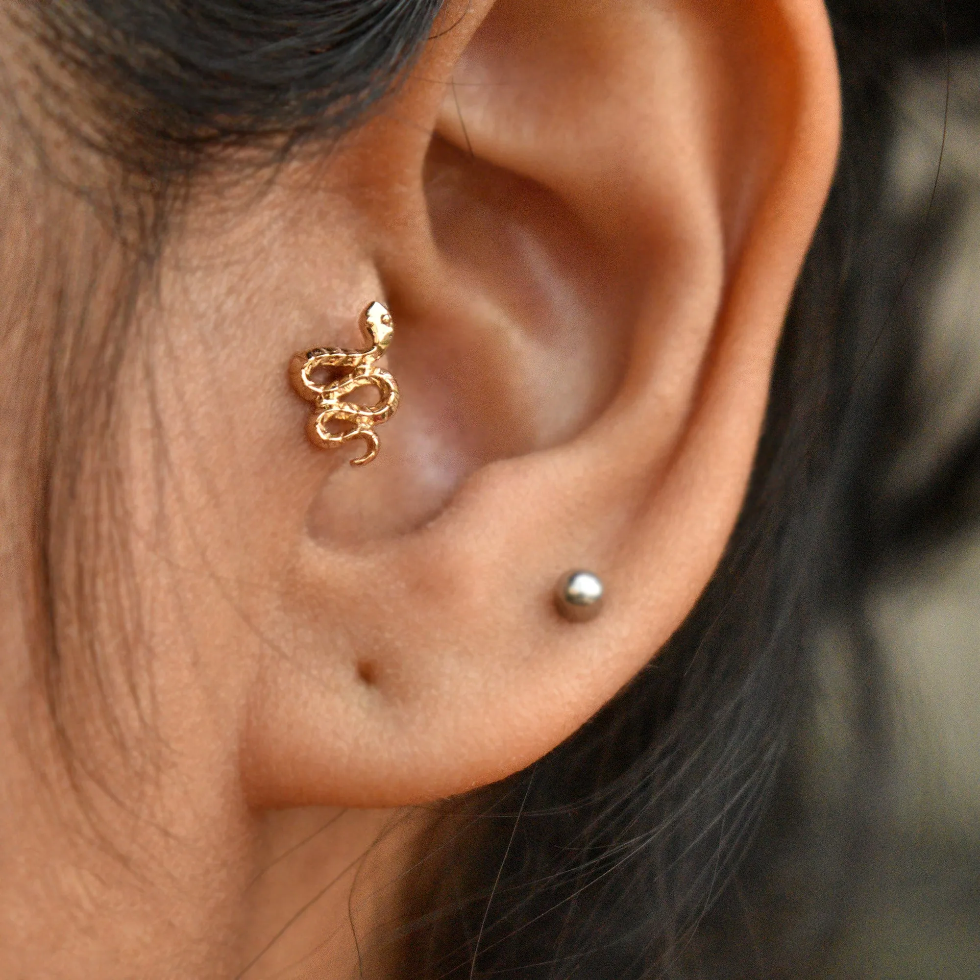 Scaled Snake Earrings