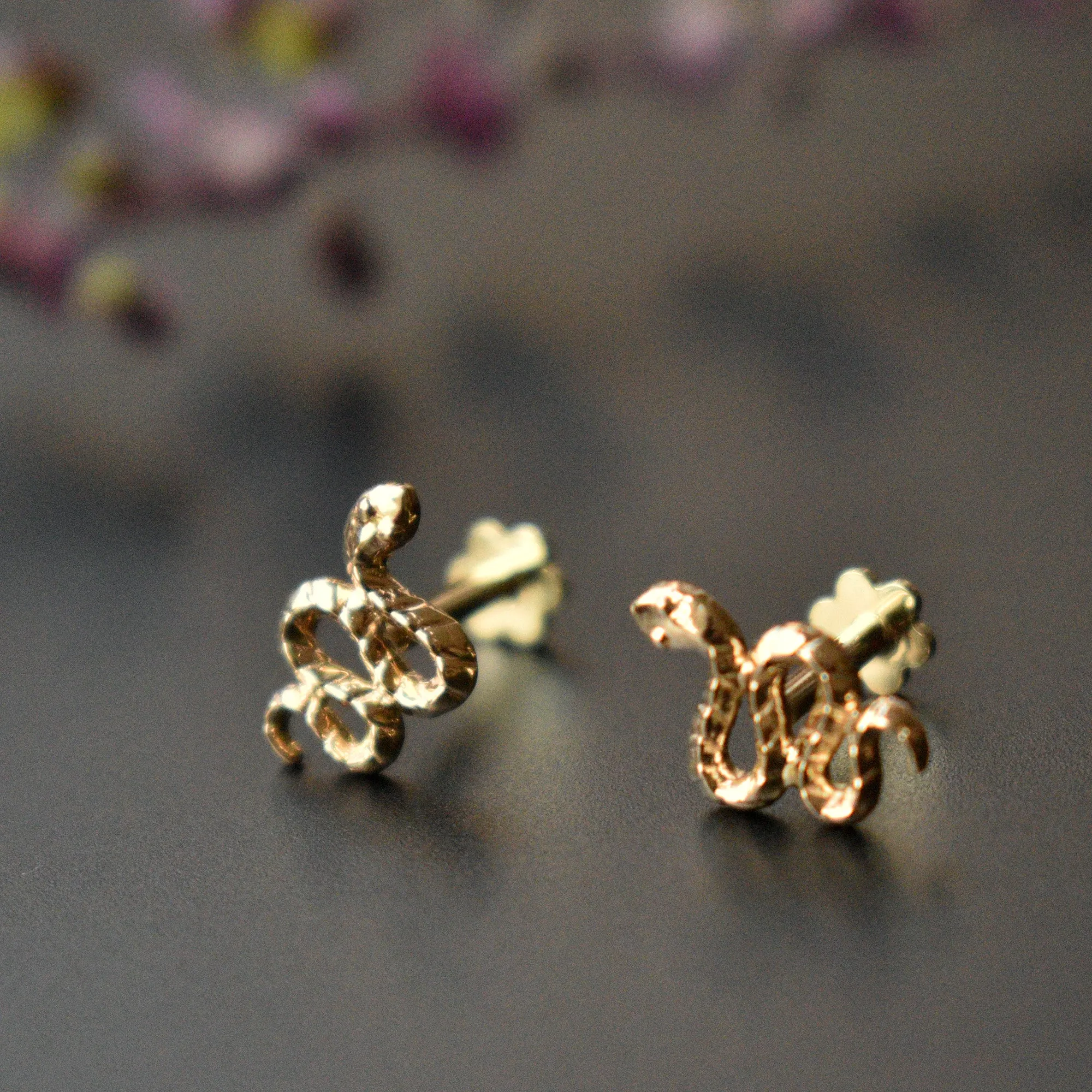 Scaled Snake Earrings