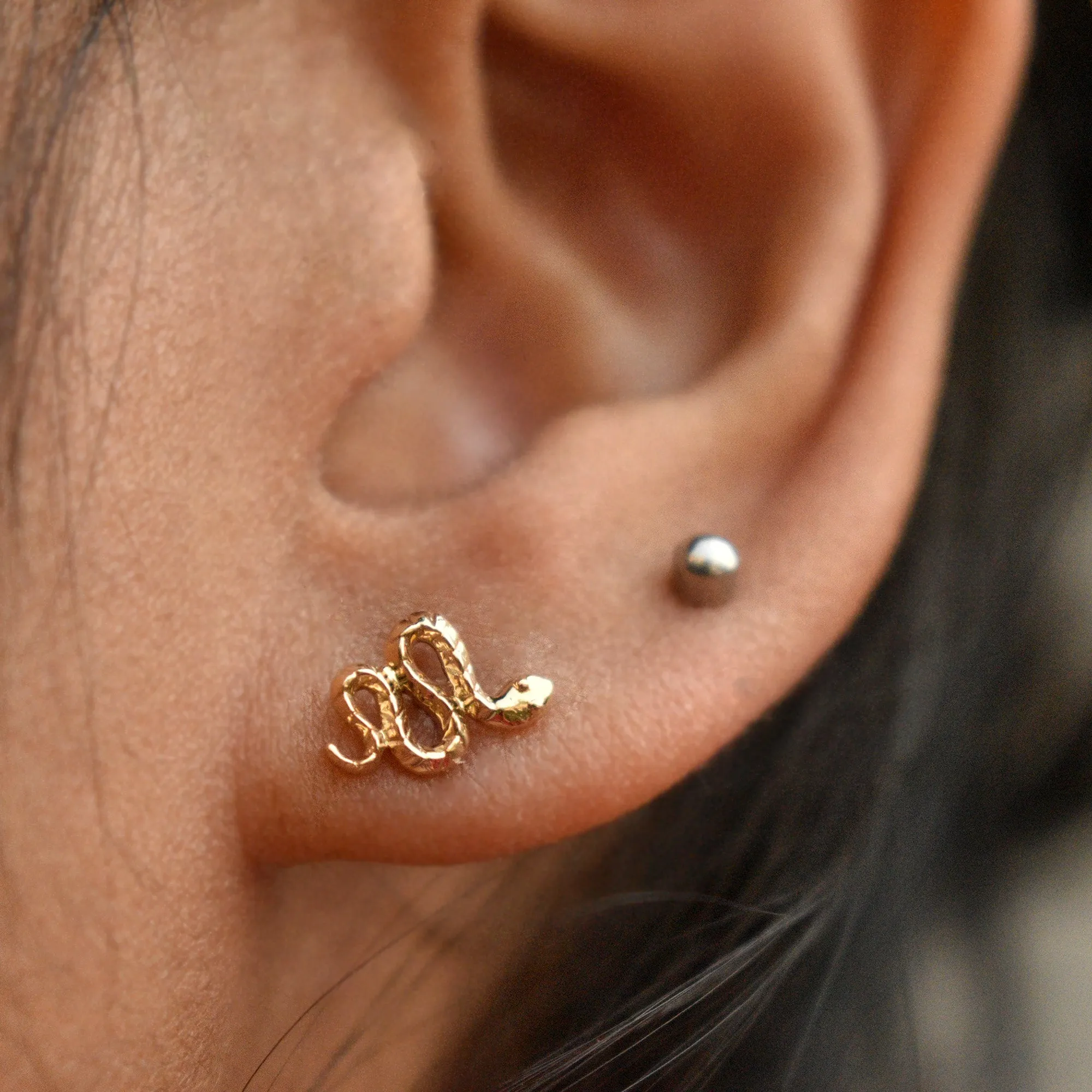 Scaled Snake Earrings