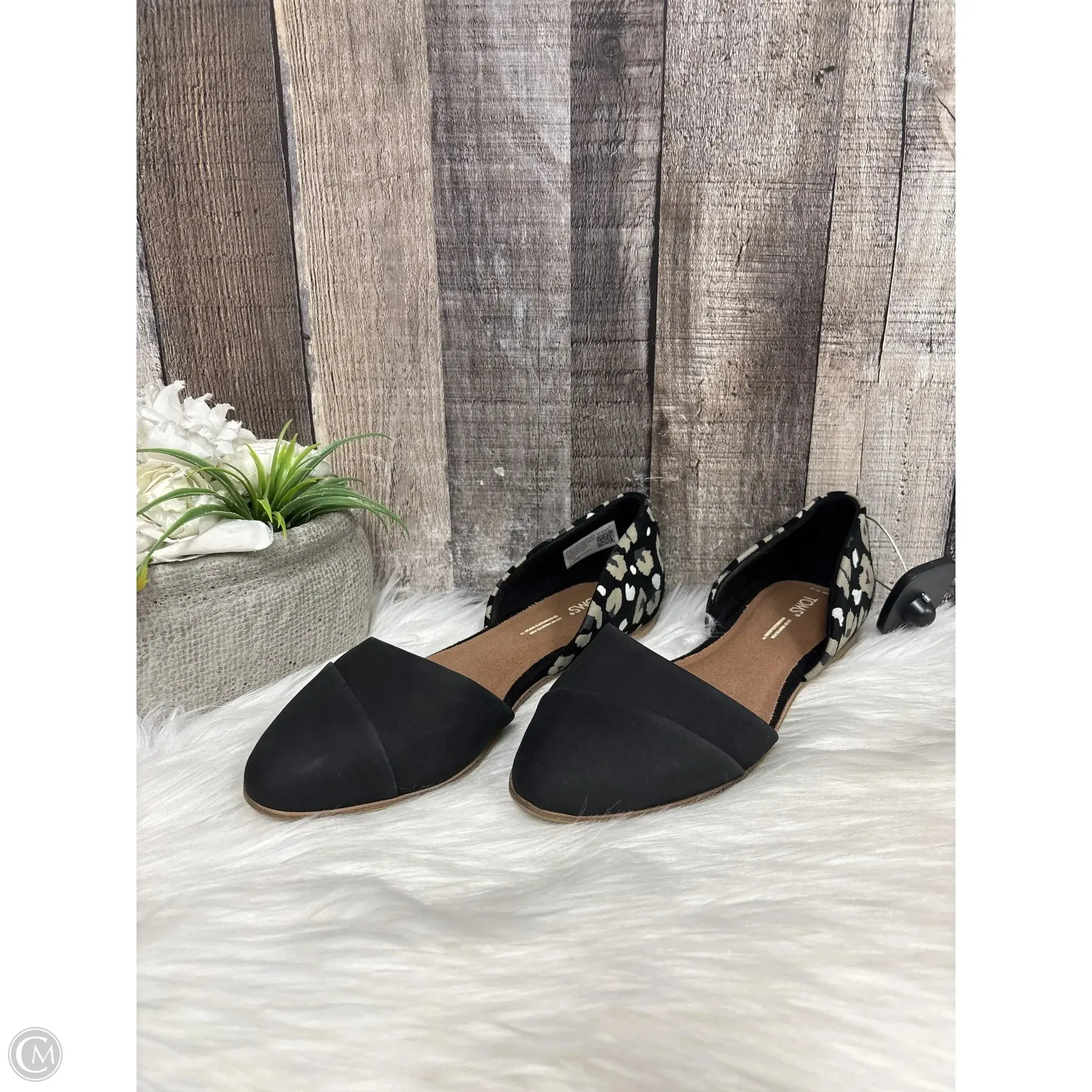 Shoes Flats By Toms In Black, Size: 7.5