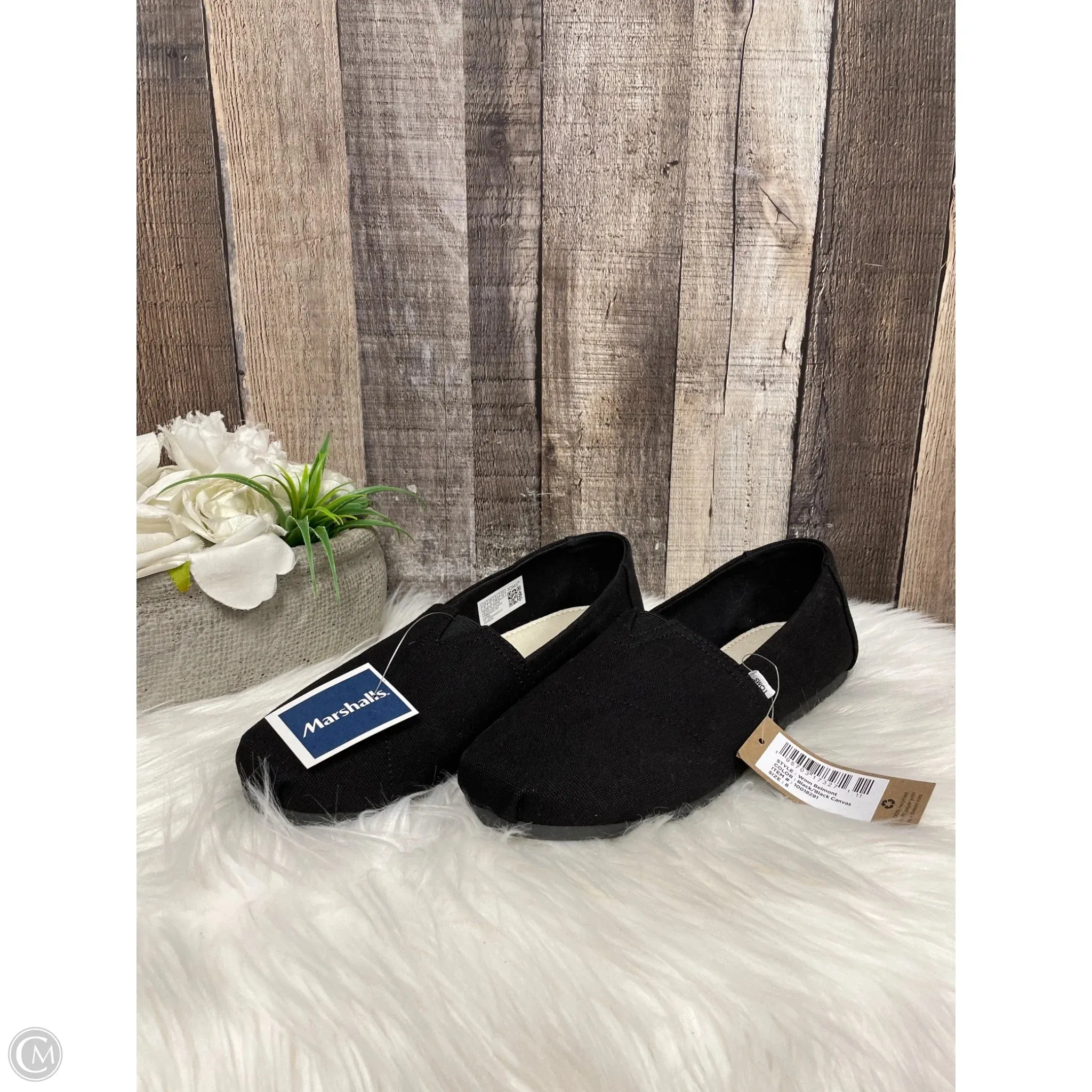 Shoes Flats By Toms In Black, Size: 8
