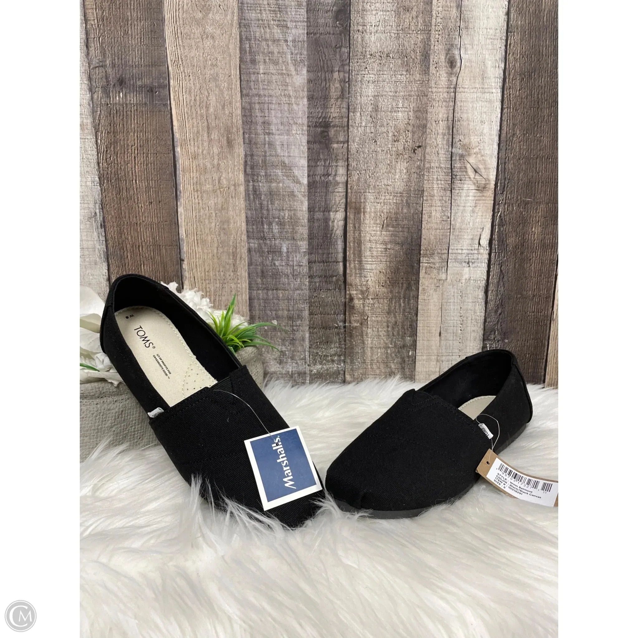 Shoes Flats By Toms In Black, Size: 8
