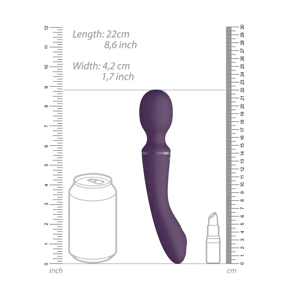 Shots Silicone Purple Double Ended Rechargeable Wand Massager