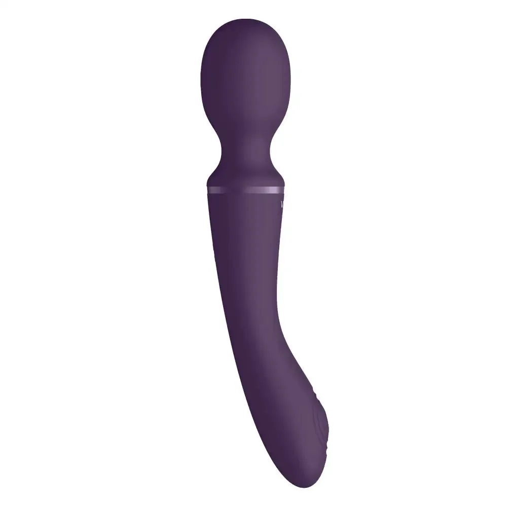 Shots Silicone Purple Double Ended Rechargeable Wand Massager