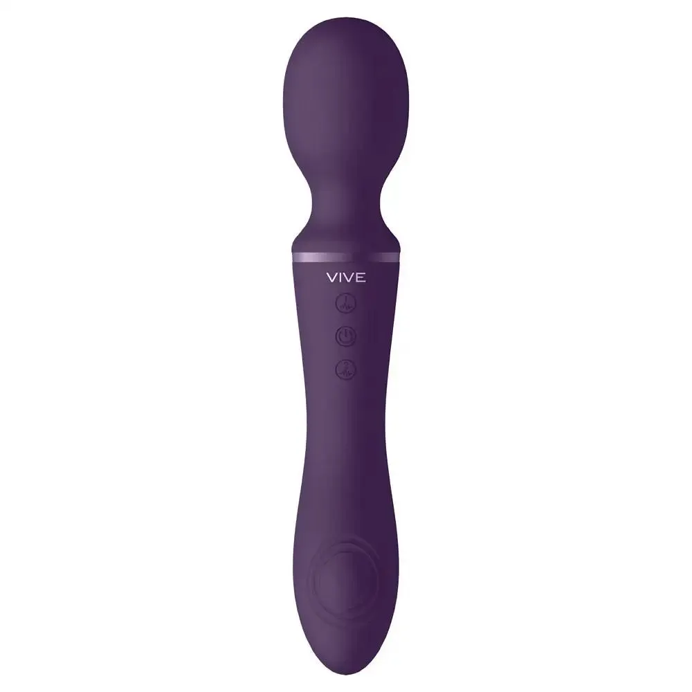 Shots Silicone Purple Double Ended Rechargeable Wand Massager