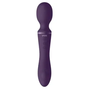 Shots Silicone Purple Double Ended Rechargeable Wand Massager