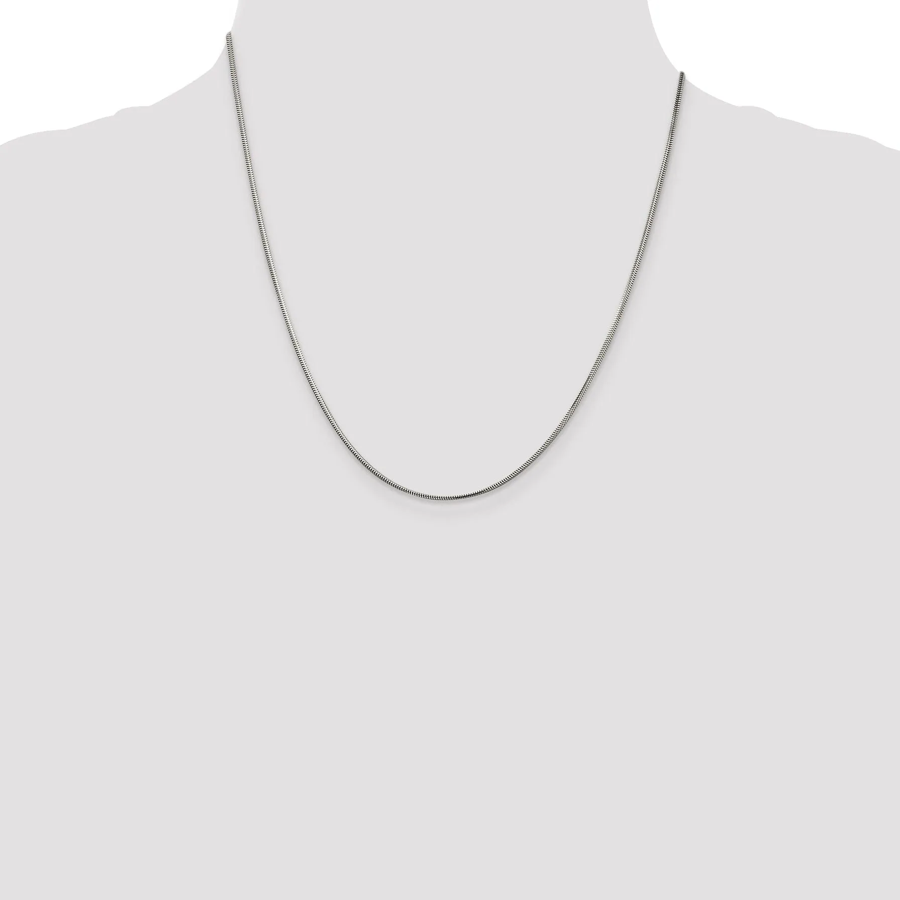 Silver D.C 1.50-mm Solid Flat Snake Chain