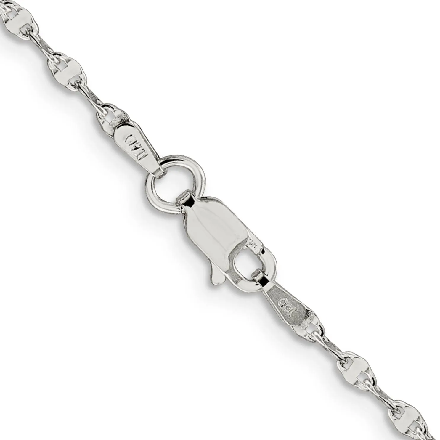 Silver Polished 2.25-mm Flat Anchor Link Chain