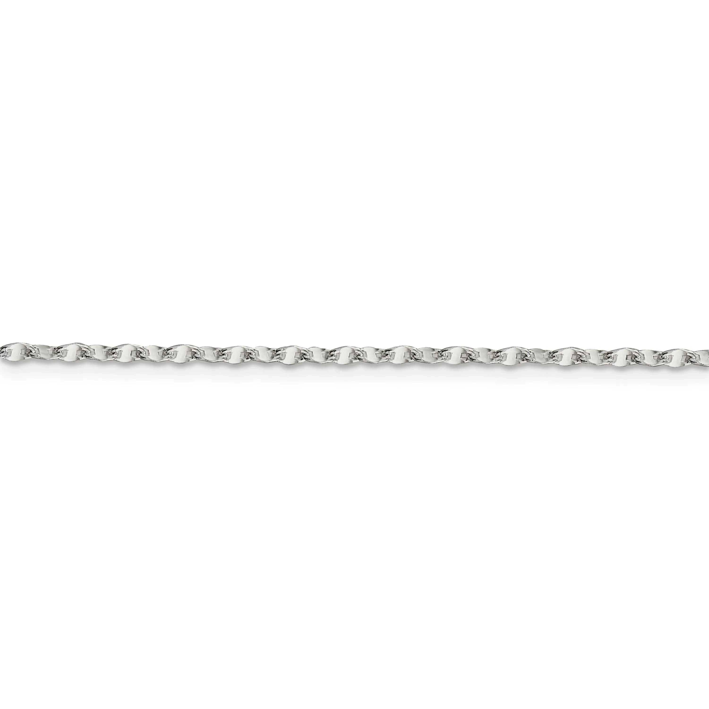 Silver Polished 2.25-mm Flat Anchor Link Chain