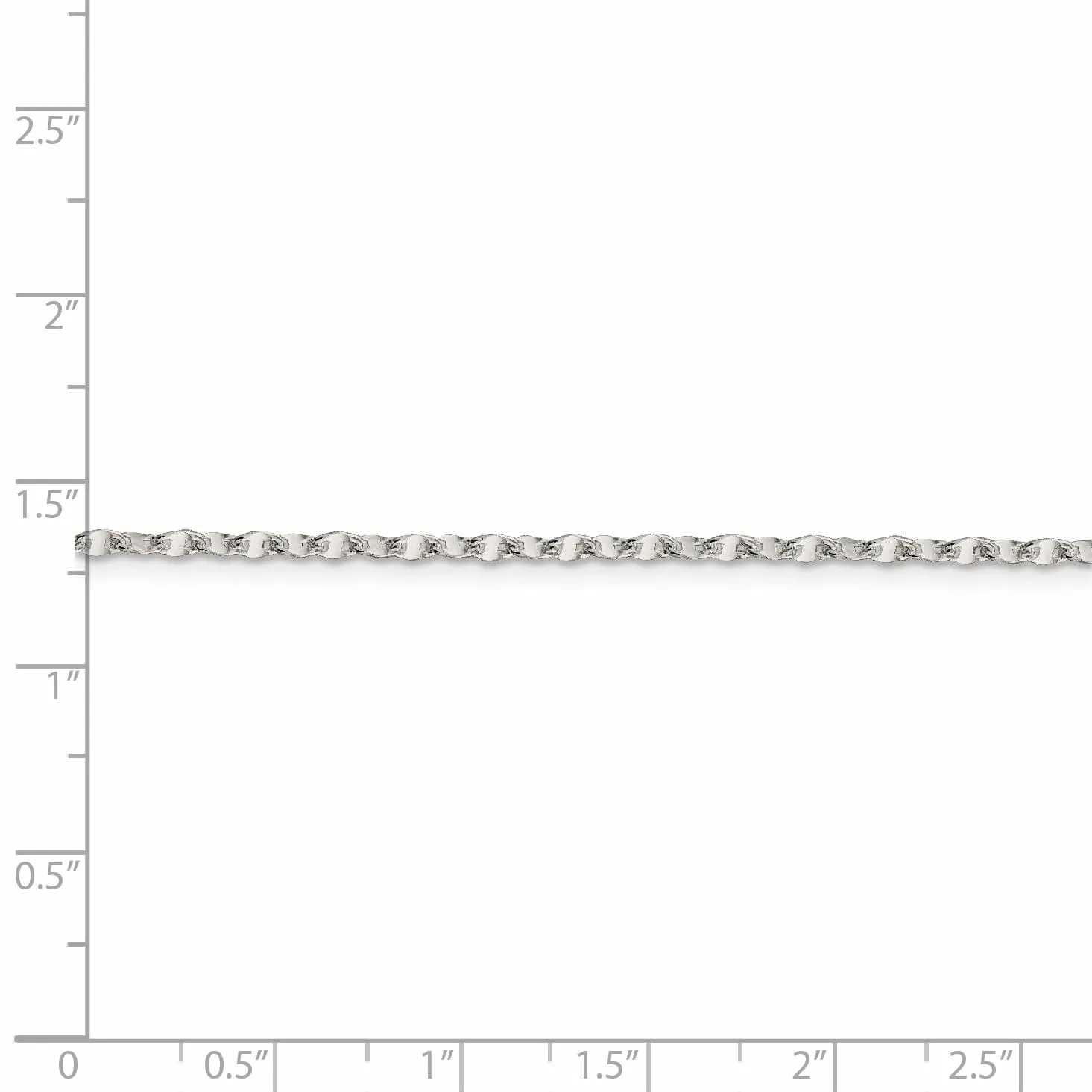 Silver Polished 2.25-mm Flat Anchor Link Chain