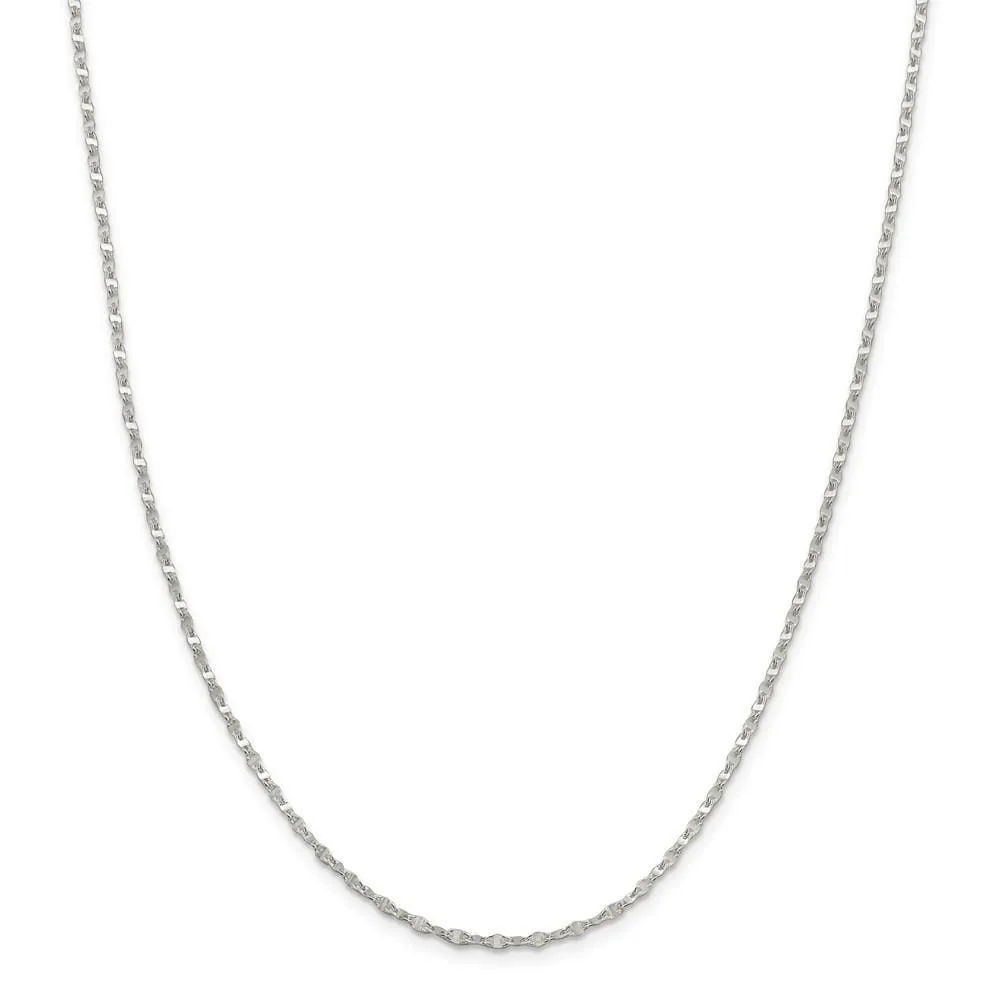 Silver Polished 2.25-mm Flat Anchor Link Chain
