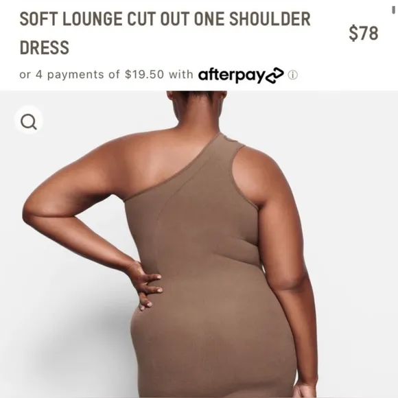 Skims Soft Lounge Cut Out One Shoulder Dress