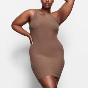 Skims Soft Lounge Cut Out One Shoulder Dress