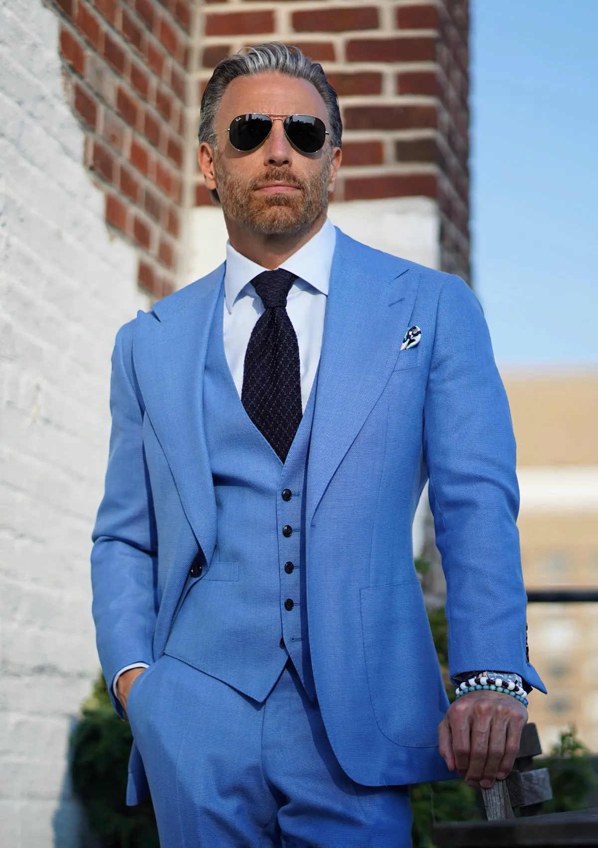 Sky Blue Mesh Suit