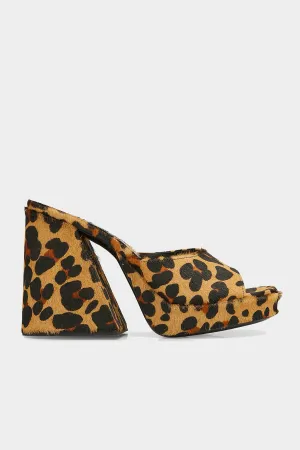 Slice Heel Platform in Cheetah Scramble