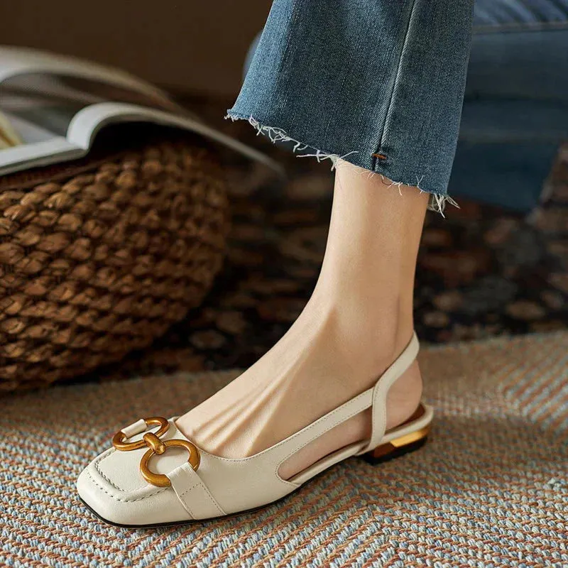 Slingback Belle™ | Women's Slingback Flats | Buckle Detail, Comfortable Fit, Versatile Style