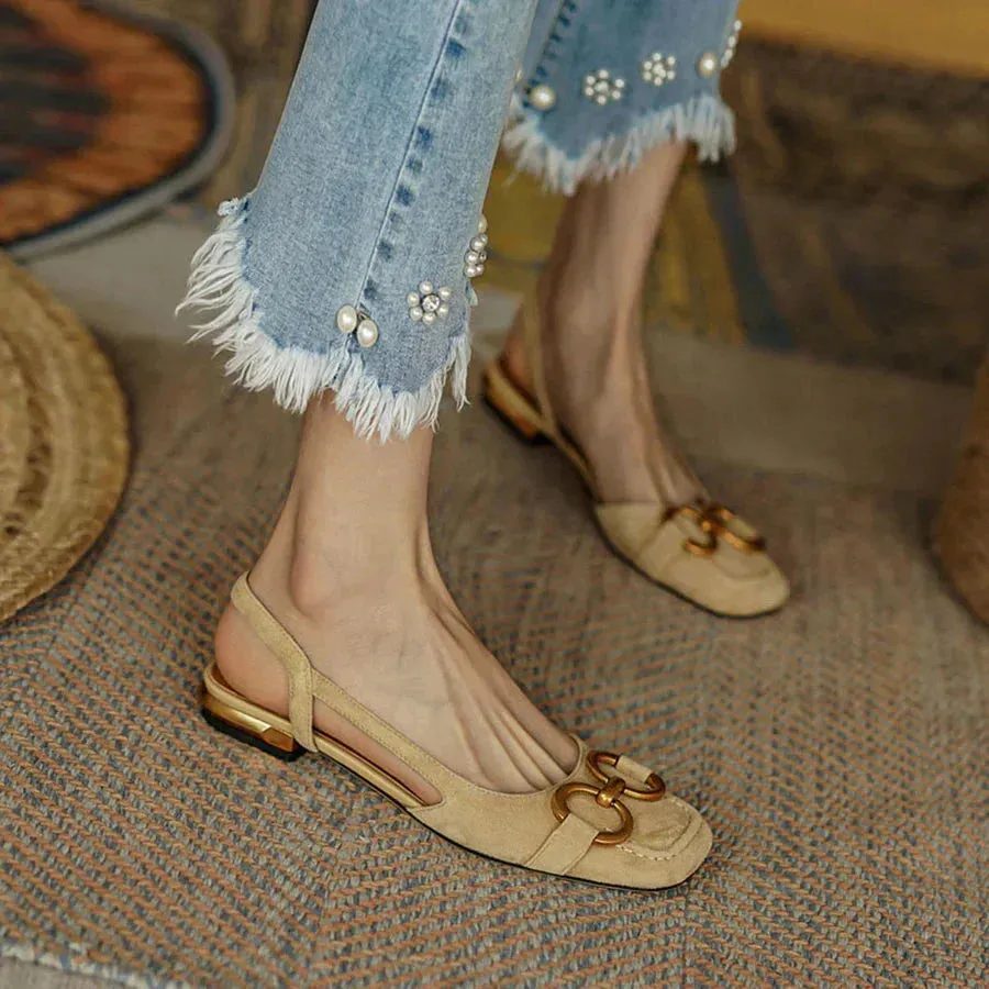 Slingback Belle™ | Women's Slingback Flats | Buckle Detail, Comfortable Fit, Versatile Style