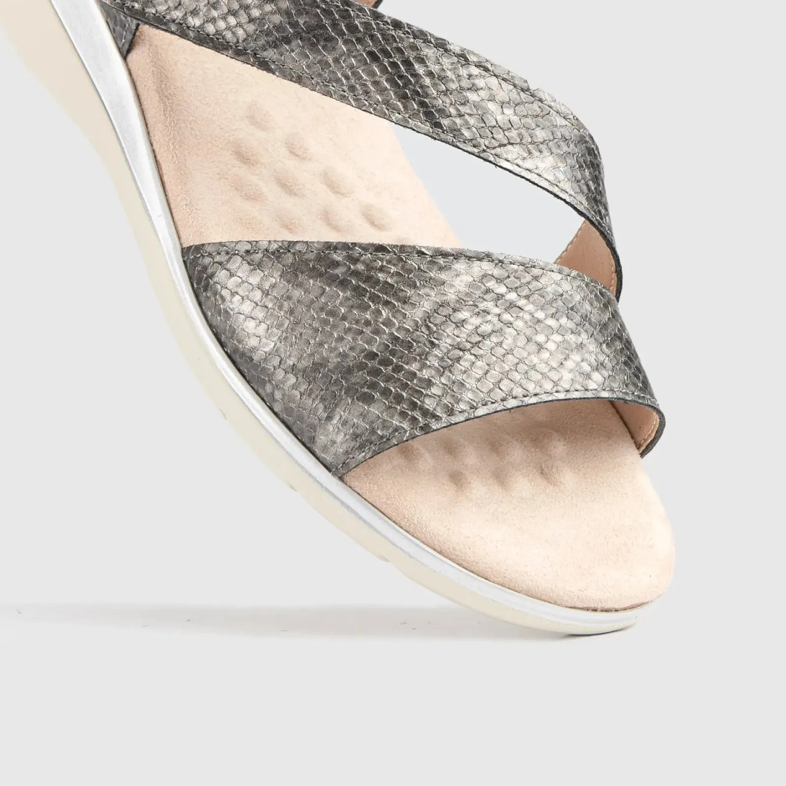 Soft Style Gillian Comfort Sandal Pewter 01162