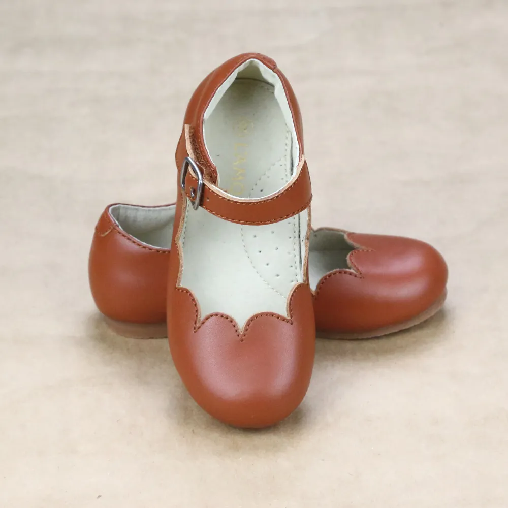 Sonia Toddler Girls Classic Scalloped Flat